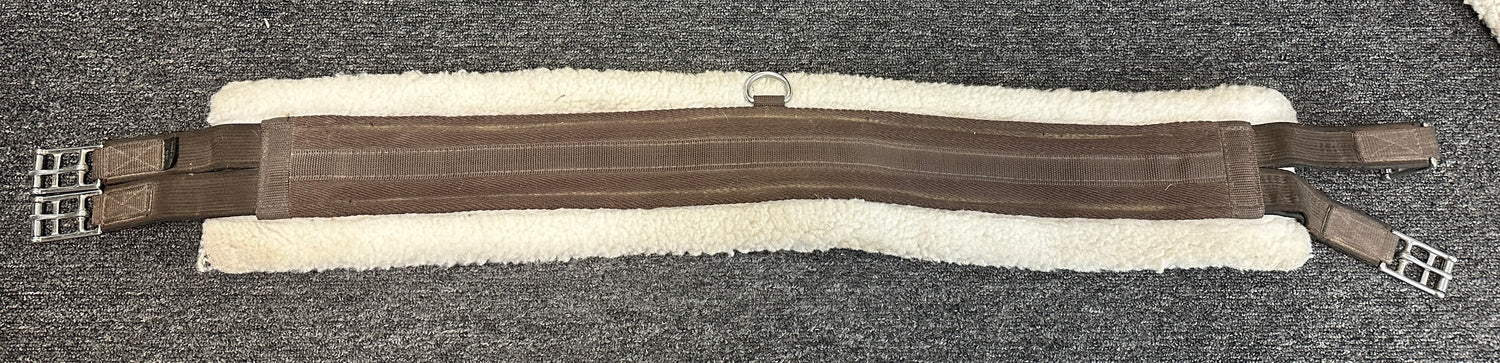 44 inch Brown White English Girth Fleece