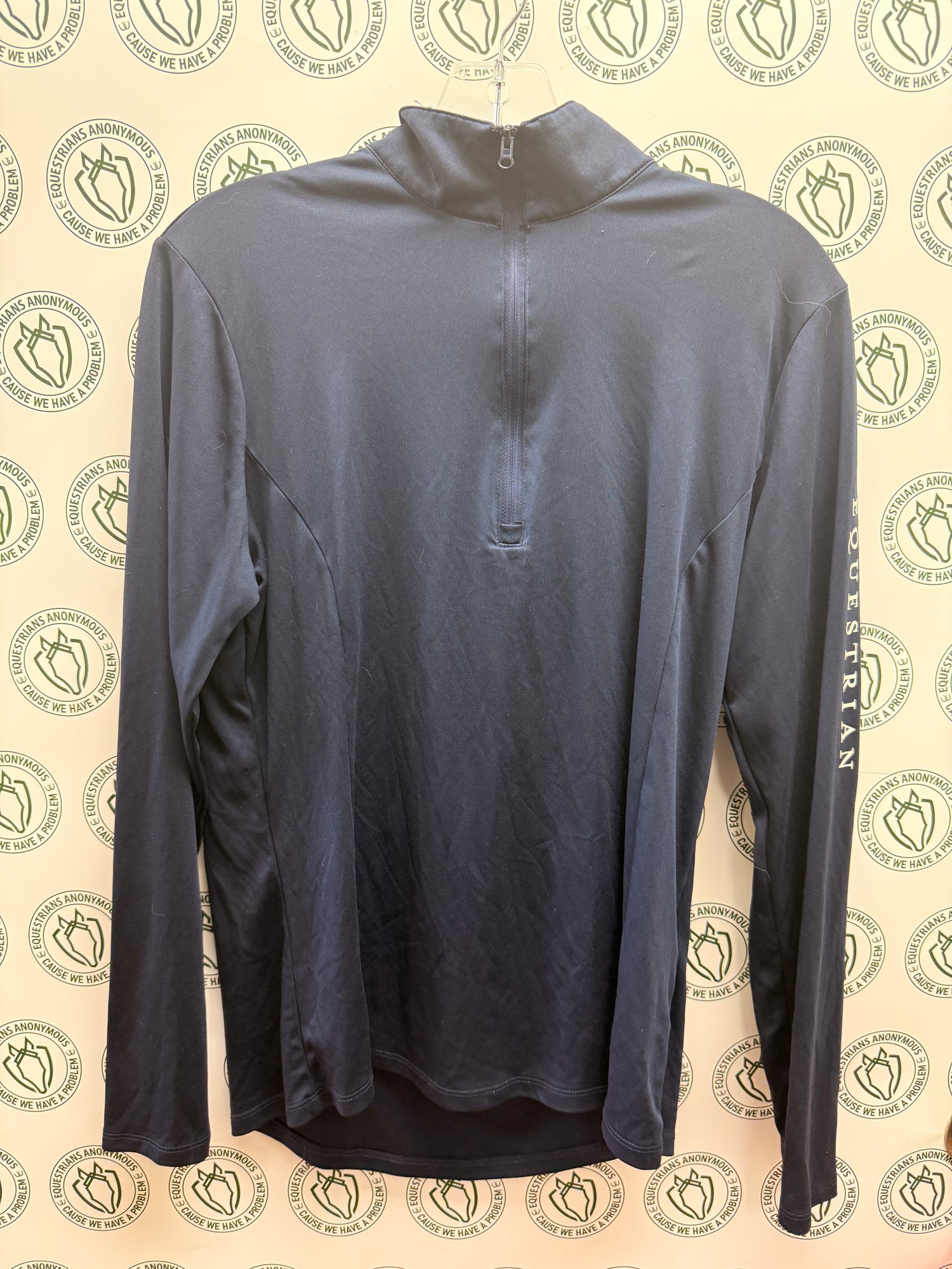 L Women's Navy Long Sleeve Vineyard Equestrian Shirt