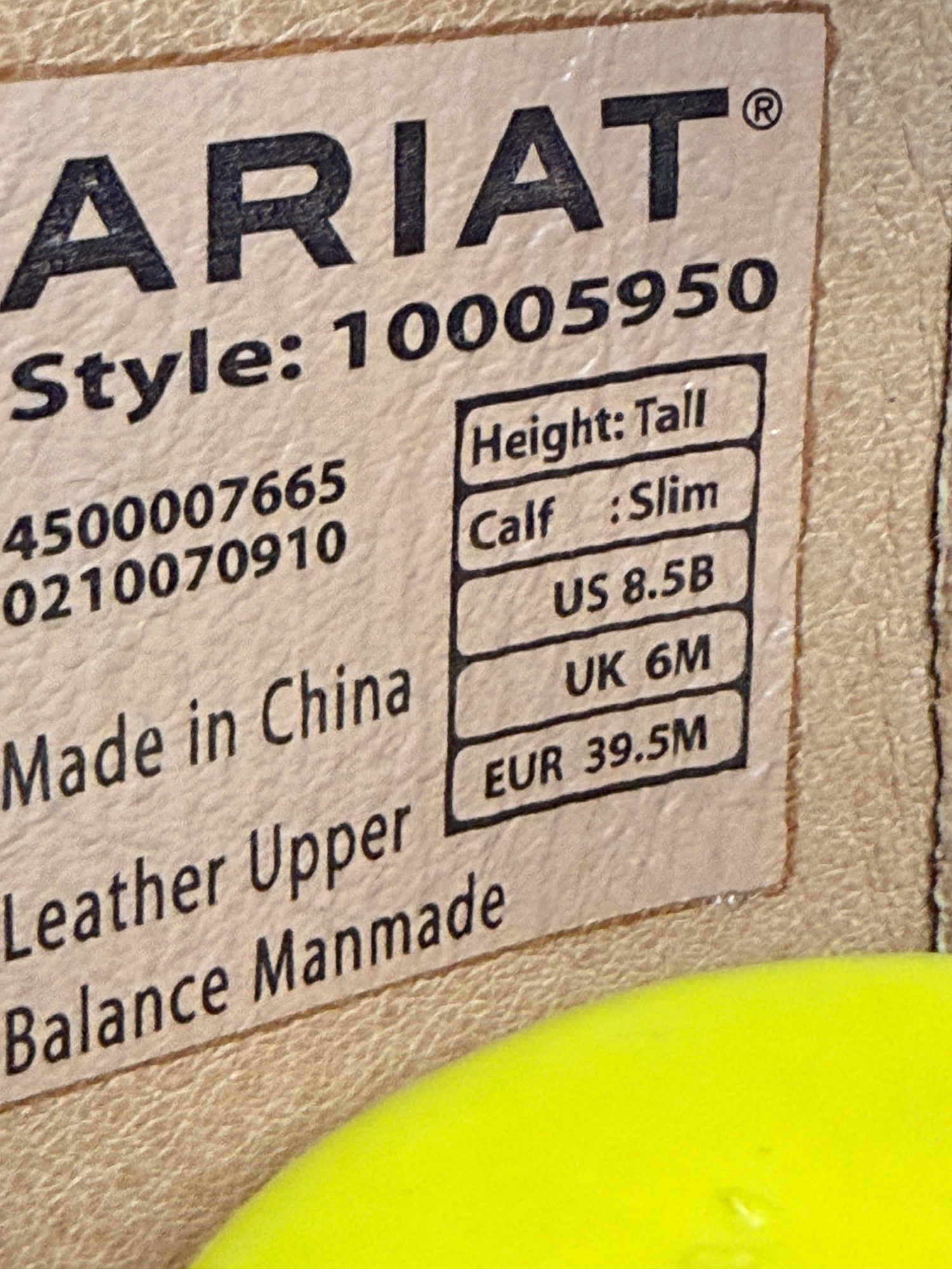 8.5B Women's Ariat Tall Field Boots
