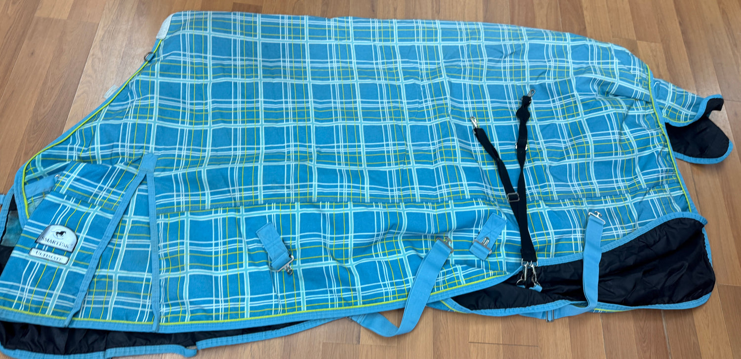 84" blue plaid Turn out smartpak ultimate