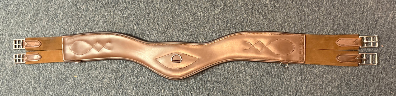 48" Total Saddle Fit Shoulder Relief Leather Jump Girth
