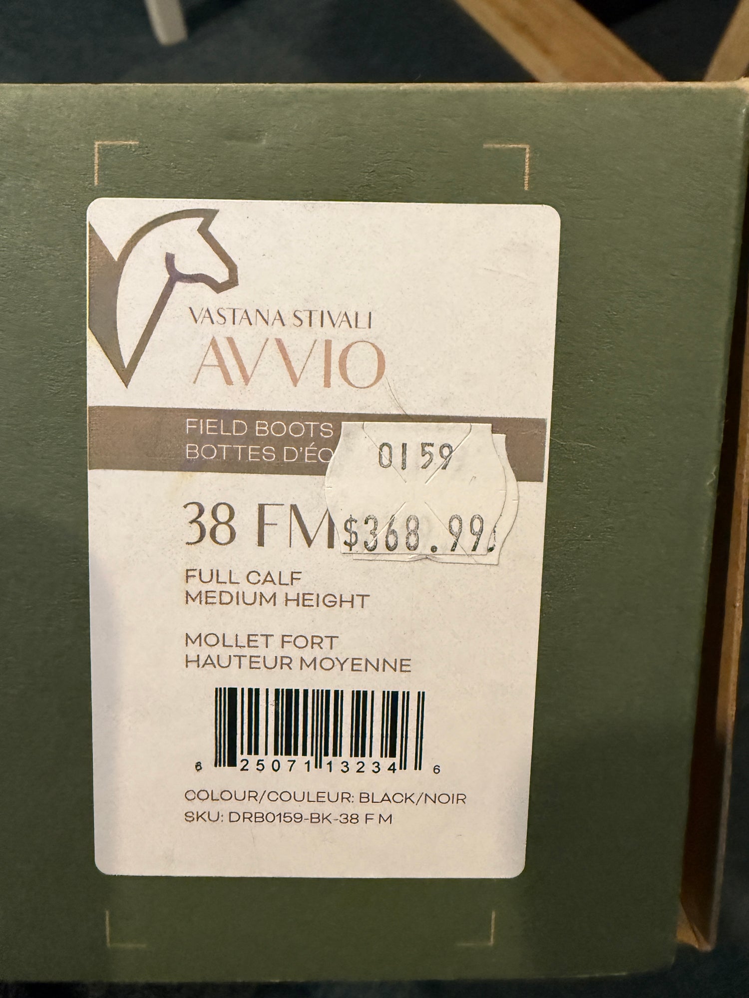 38 size 7.5 0 8 Women's Astana Stivali Tall Black Field Boot Like New