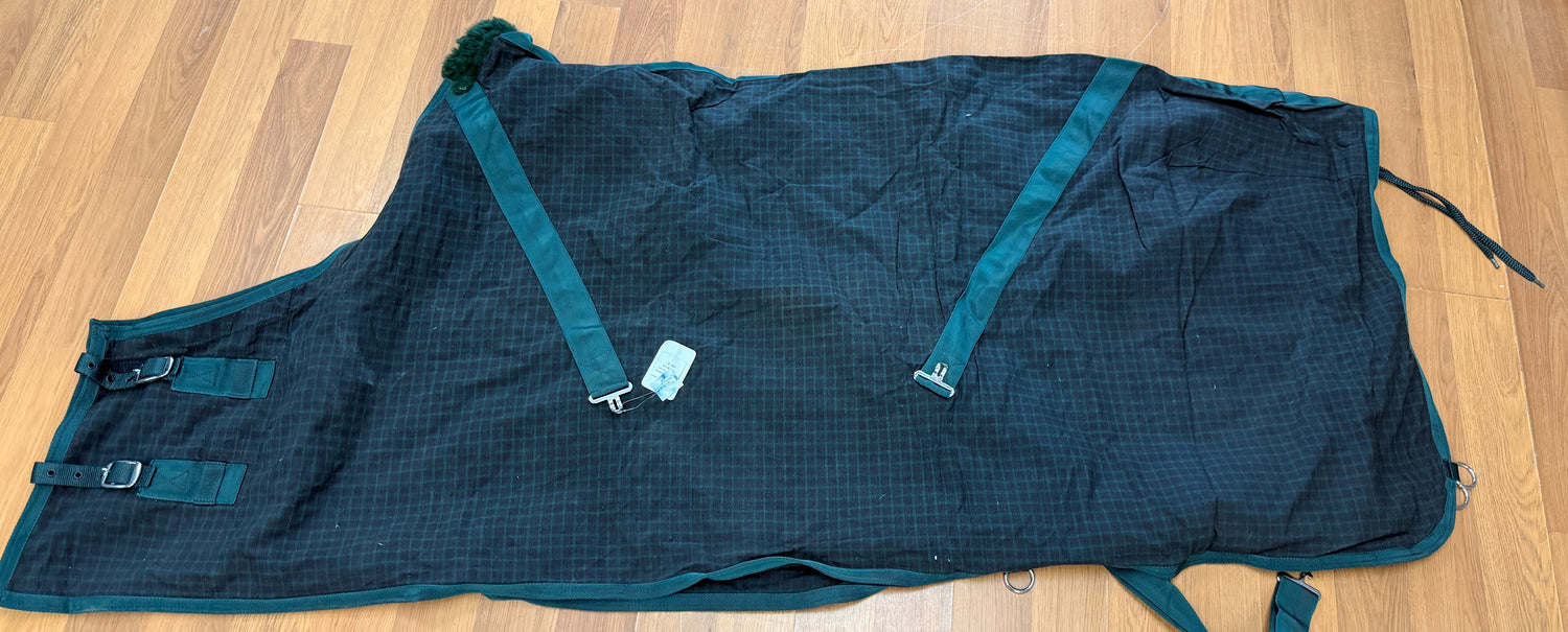 76" Stable sheet green plaid