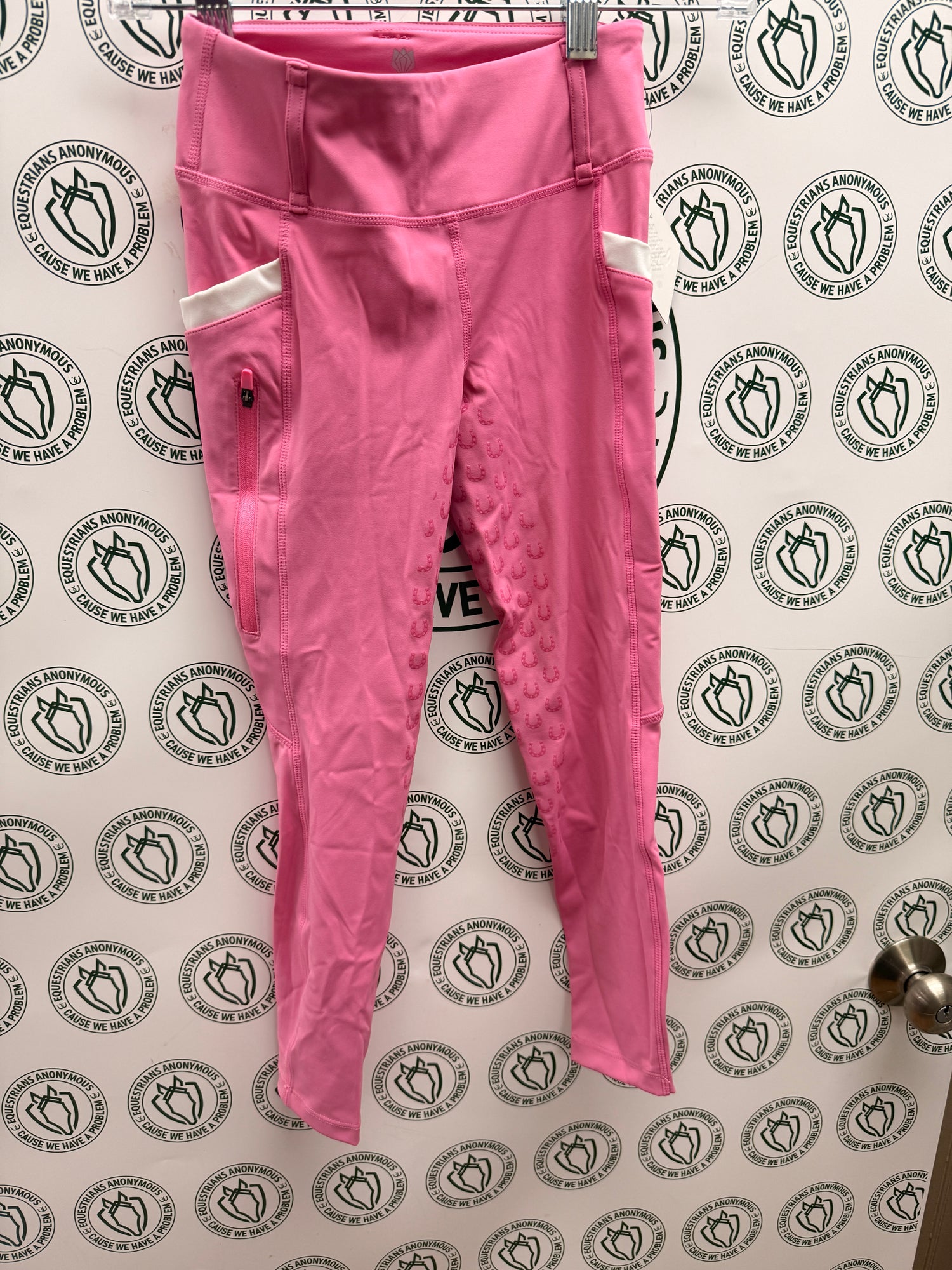 5 (Small) Girls FitsT4 Pink Riding Tights full seat sip pockets