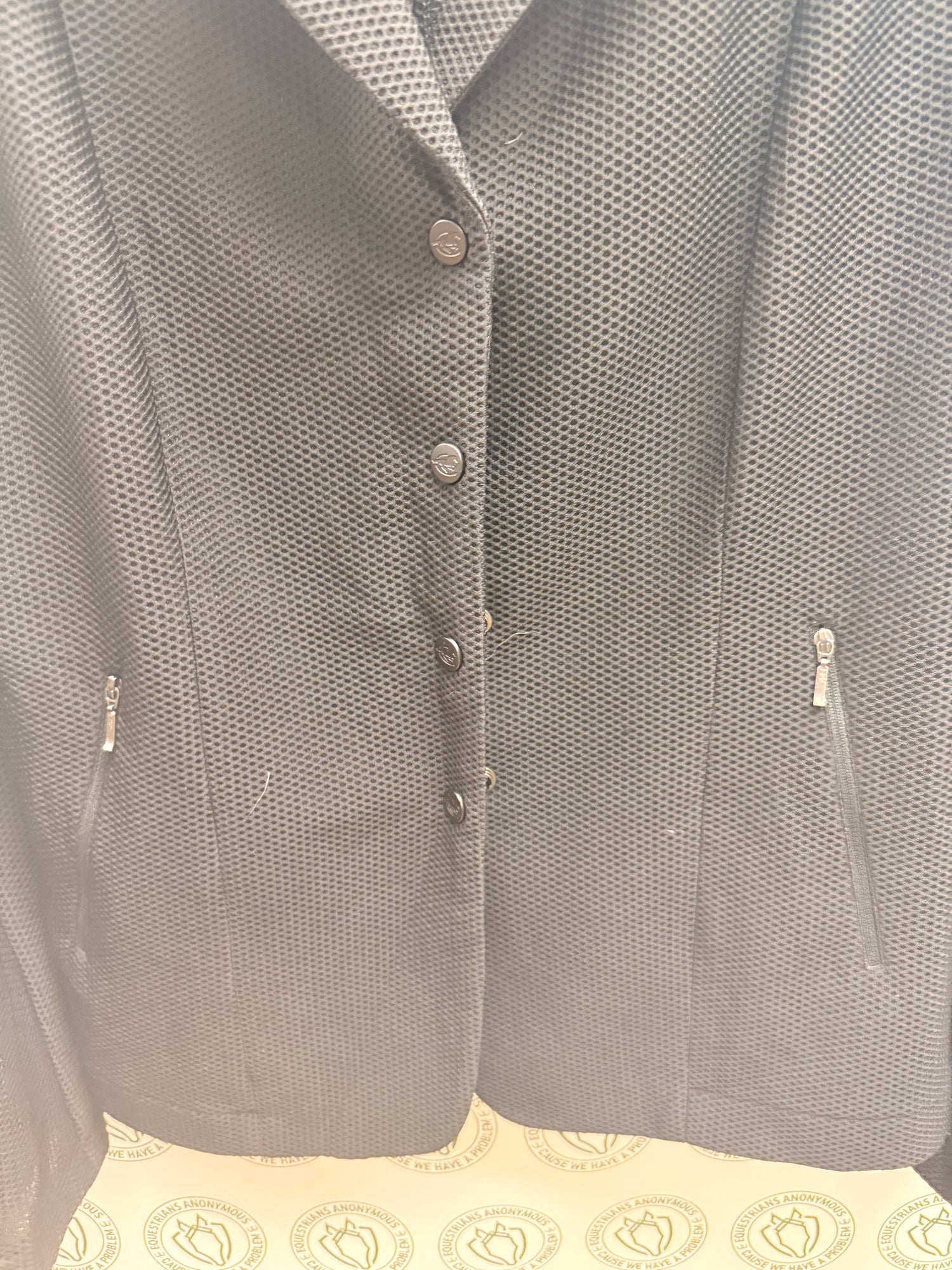 12 Women's Mesh Show coat Black 4 button