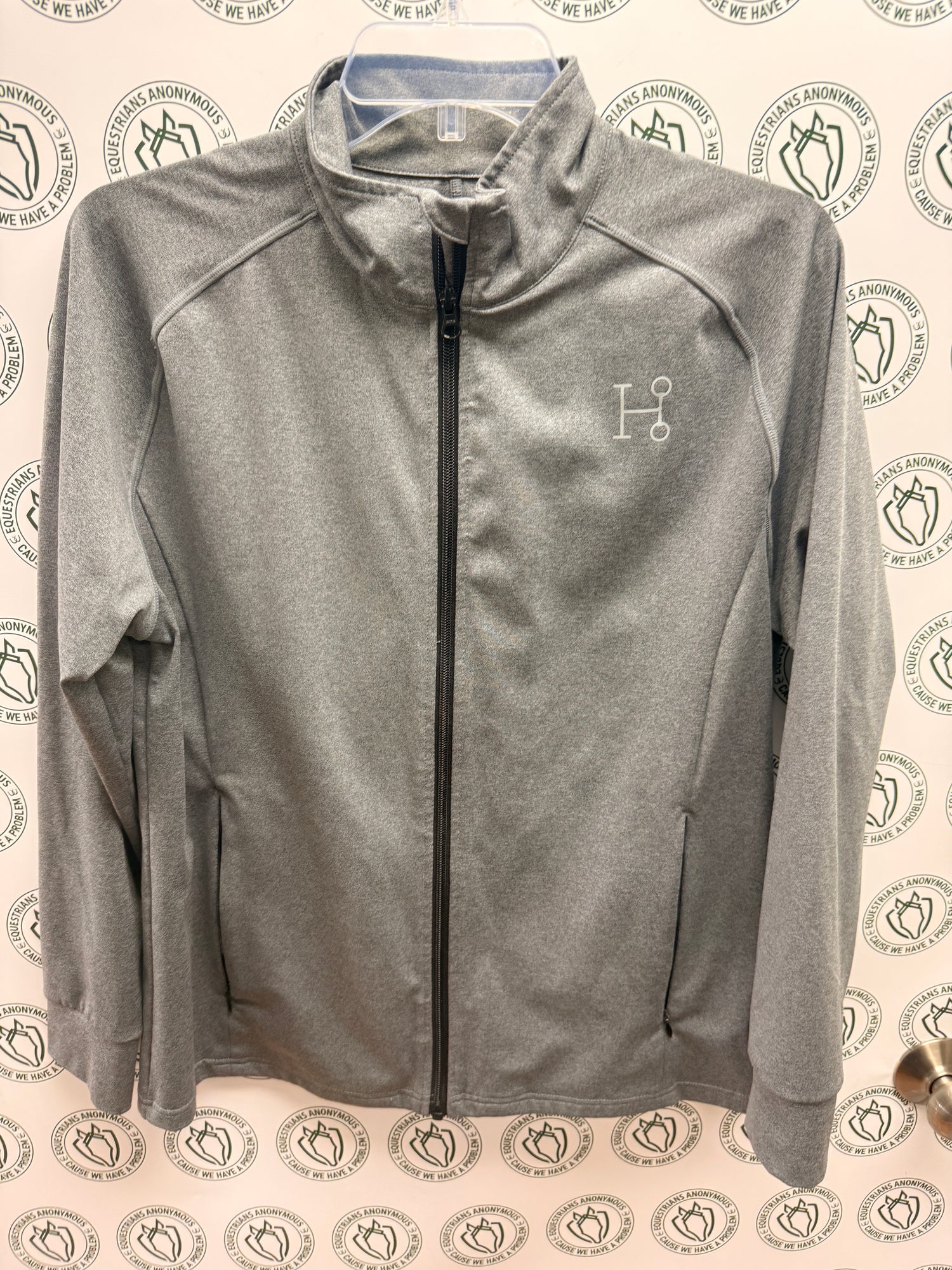 Large Women's Zip up Hadley by smartpak grey light coat