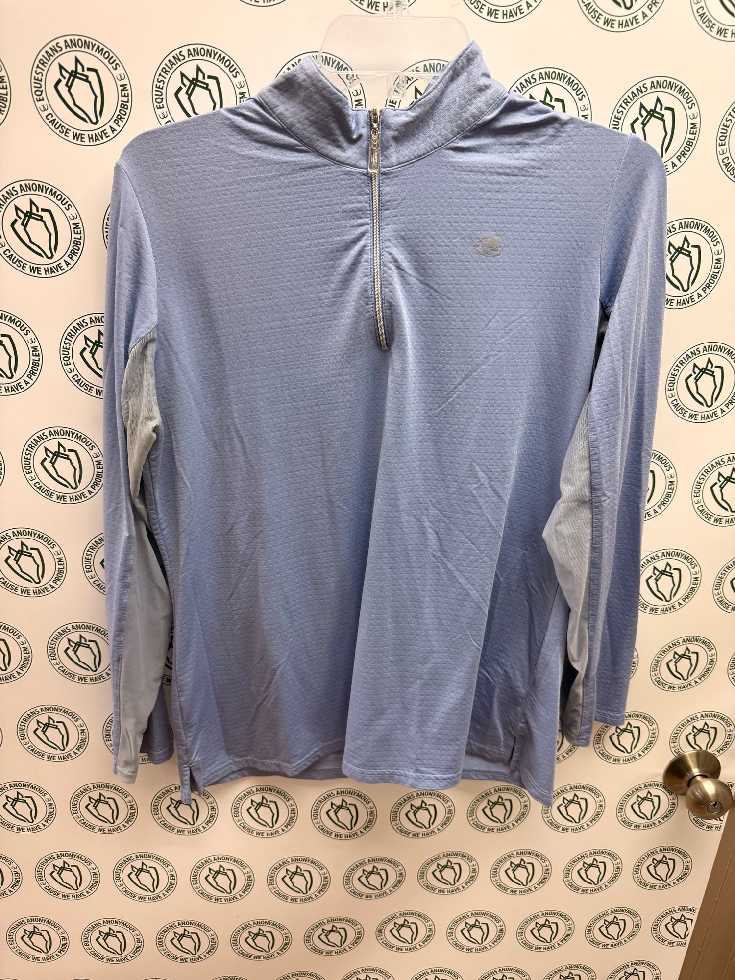 L women's Hadley sun shield shirt long sleeve sky blue