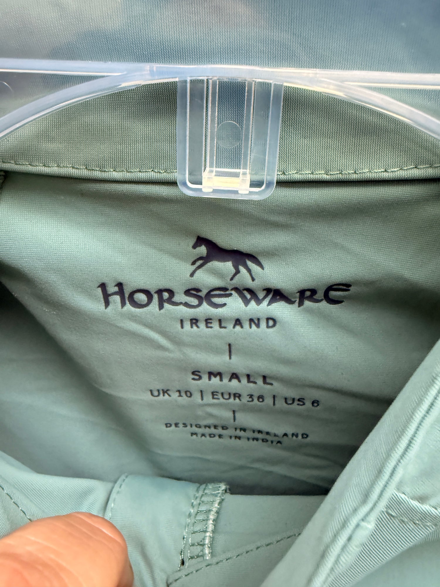 S Women's Horsewares short sleeve riding shirt green  blue