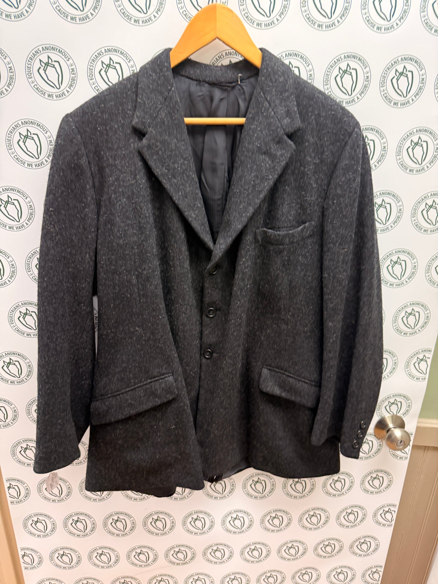 50" Men's Brittany Black Hunt Coat