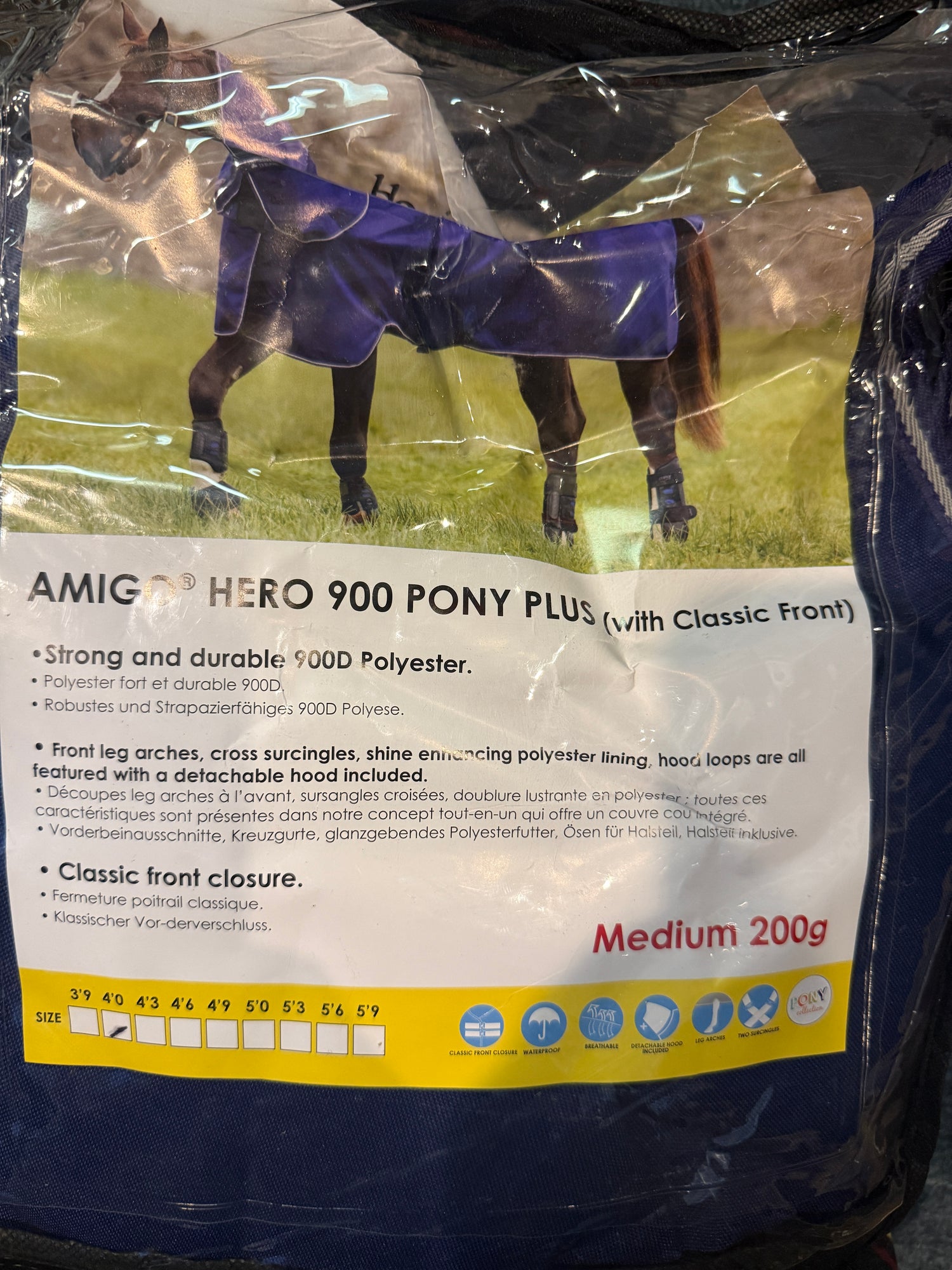 48" Amigo Horsewares 200g Blue Blanket w neck
