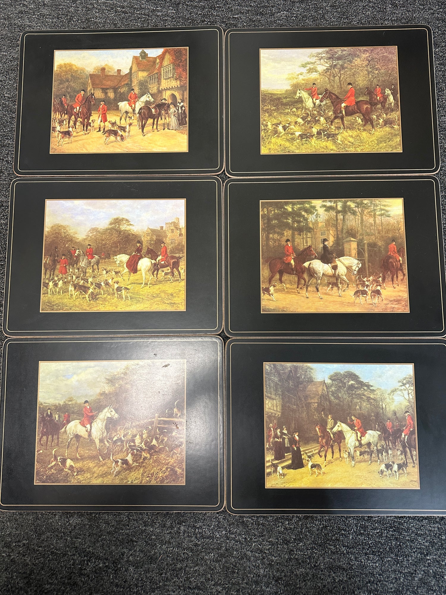 Set of 6 Hunt Placemats Pimpernel made in England