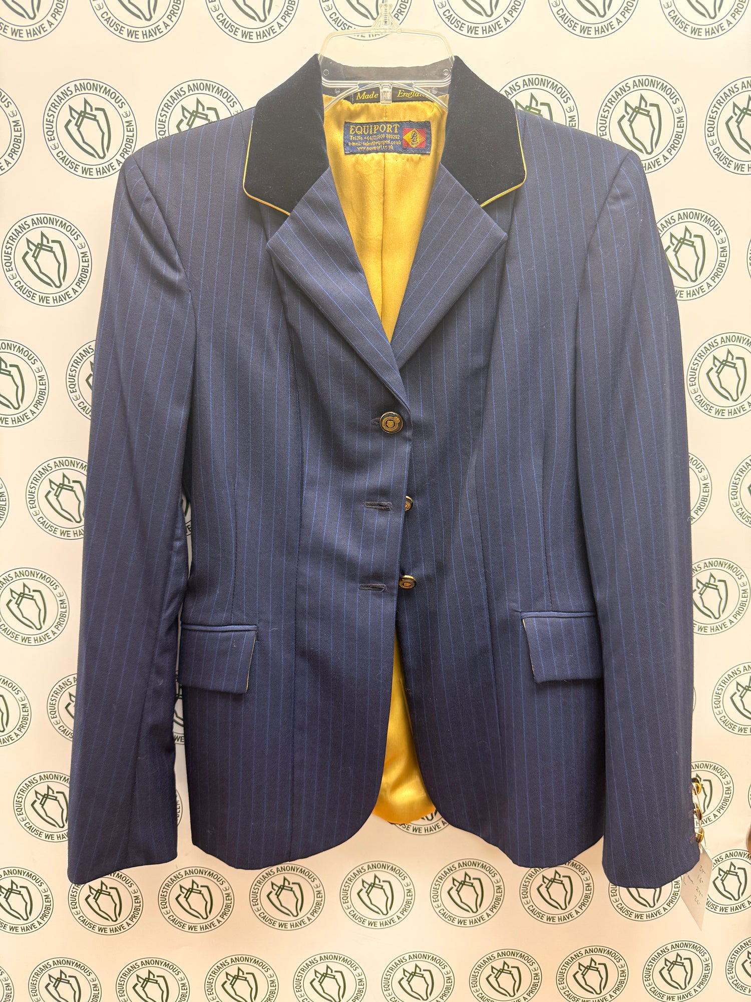 34" Chest Women's show Coat Blue Equiport 3 button