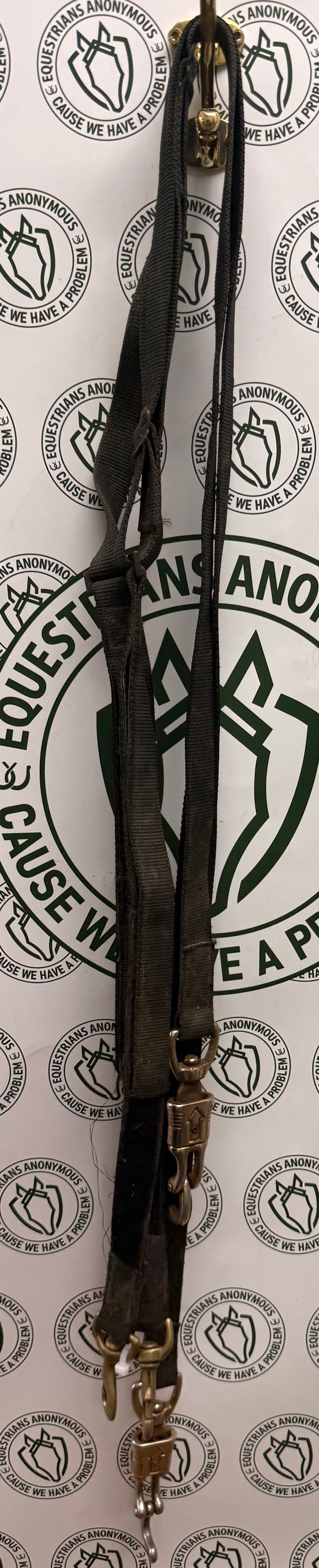 Nylon & Velcro Cross Ties 1 pair Black
