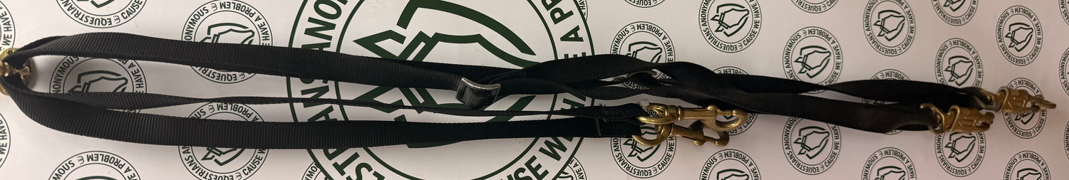 Cross Ties black Nylon and brass snaps and emergency snaps