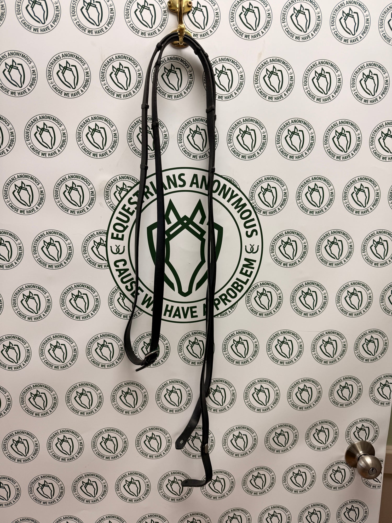 Black Leather Reins with leather stops