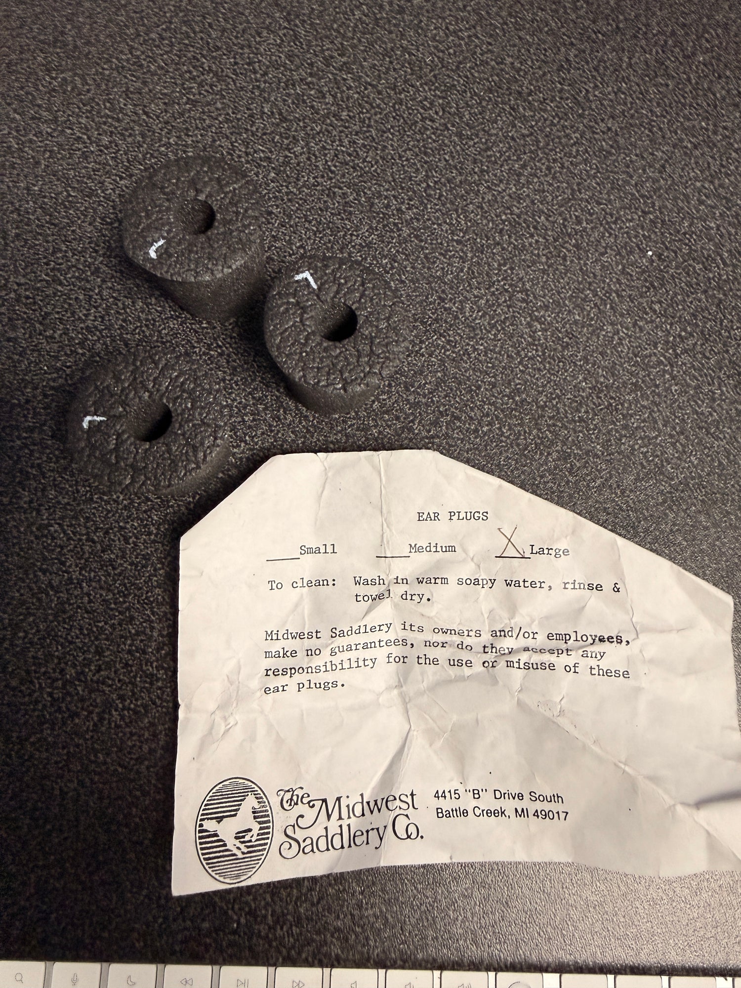 a pair and a spare Ear plugs foam