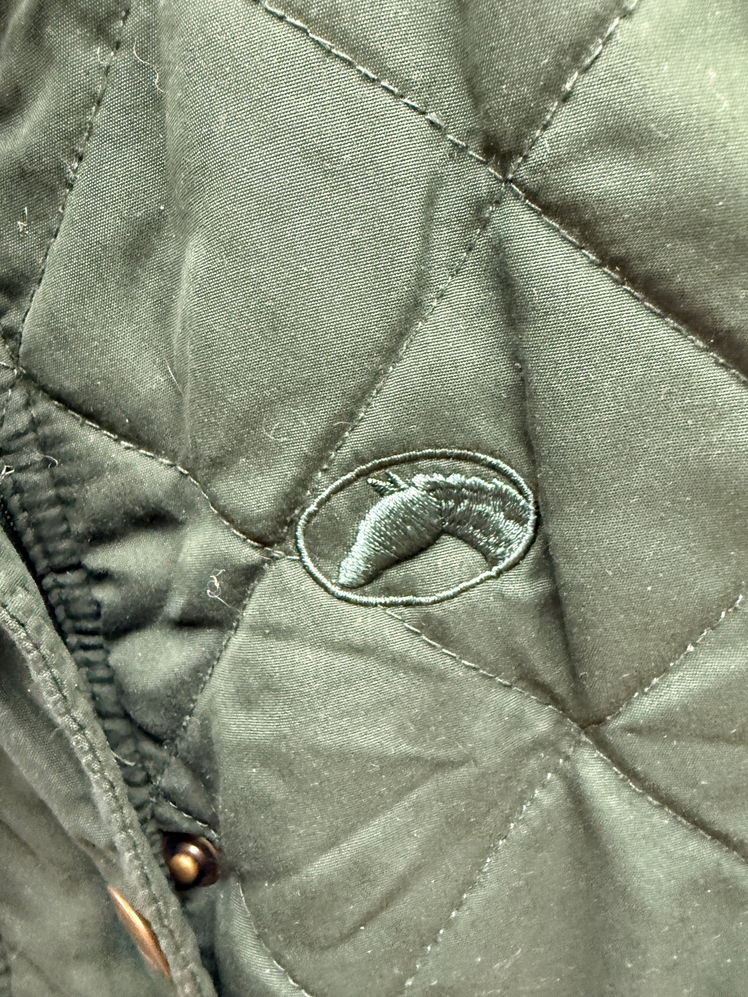 S Women's Forest Green Quilted Vest by Riding Sport