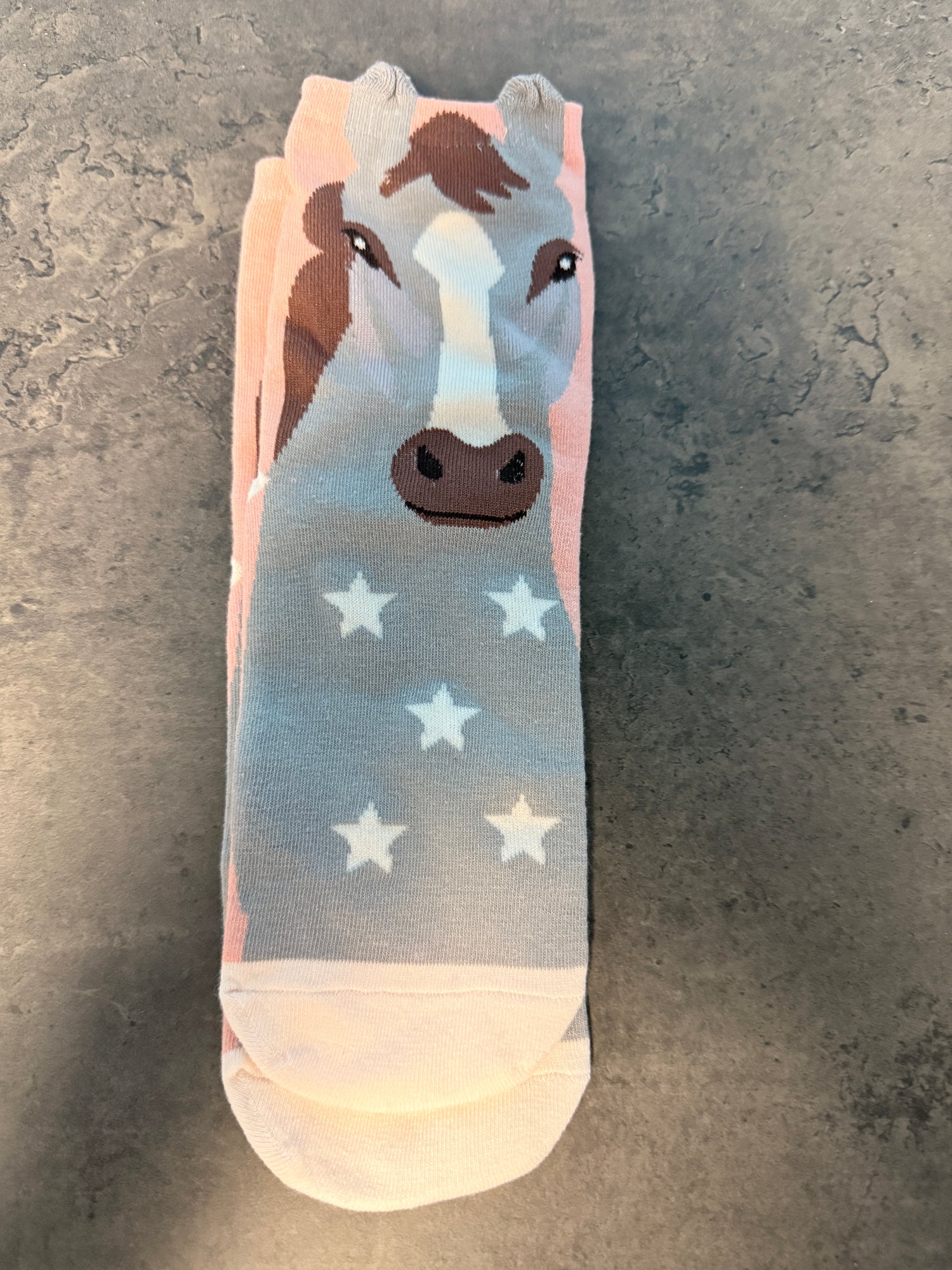 Child Horse Socks pink & gray