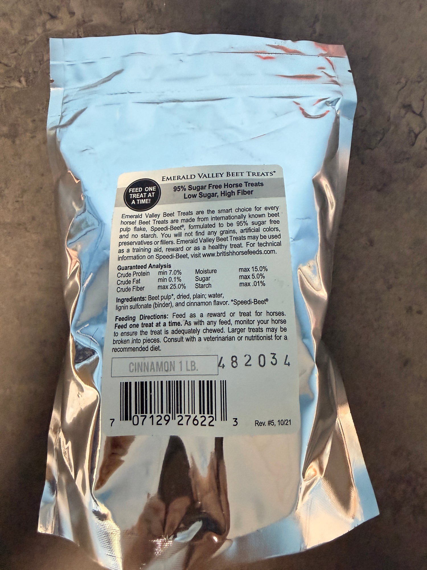 Healthy Natural Beet Treats 95% Sugar Fee Cinnamon 1lb bag