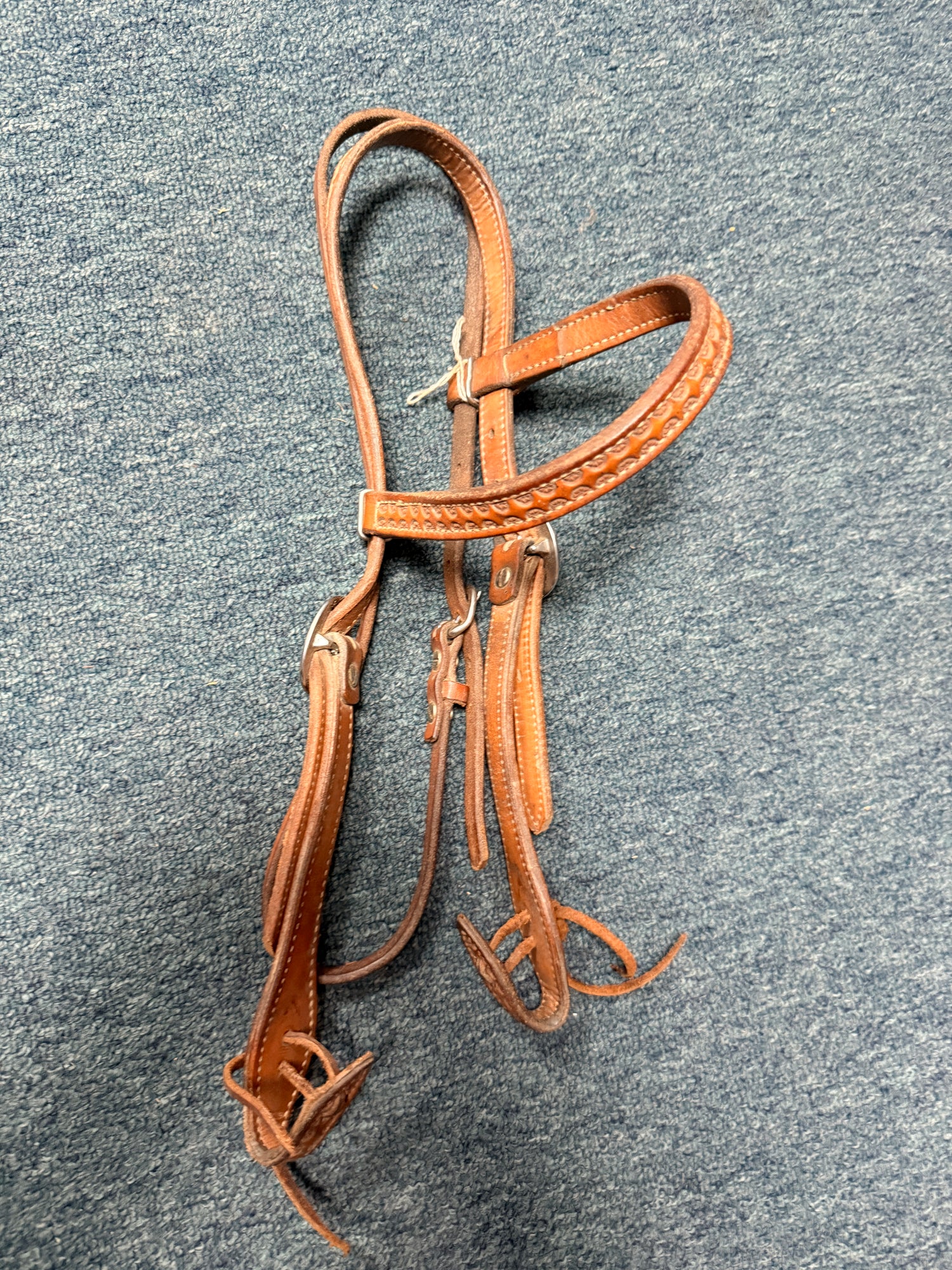 Western headstall tooled leather