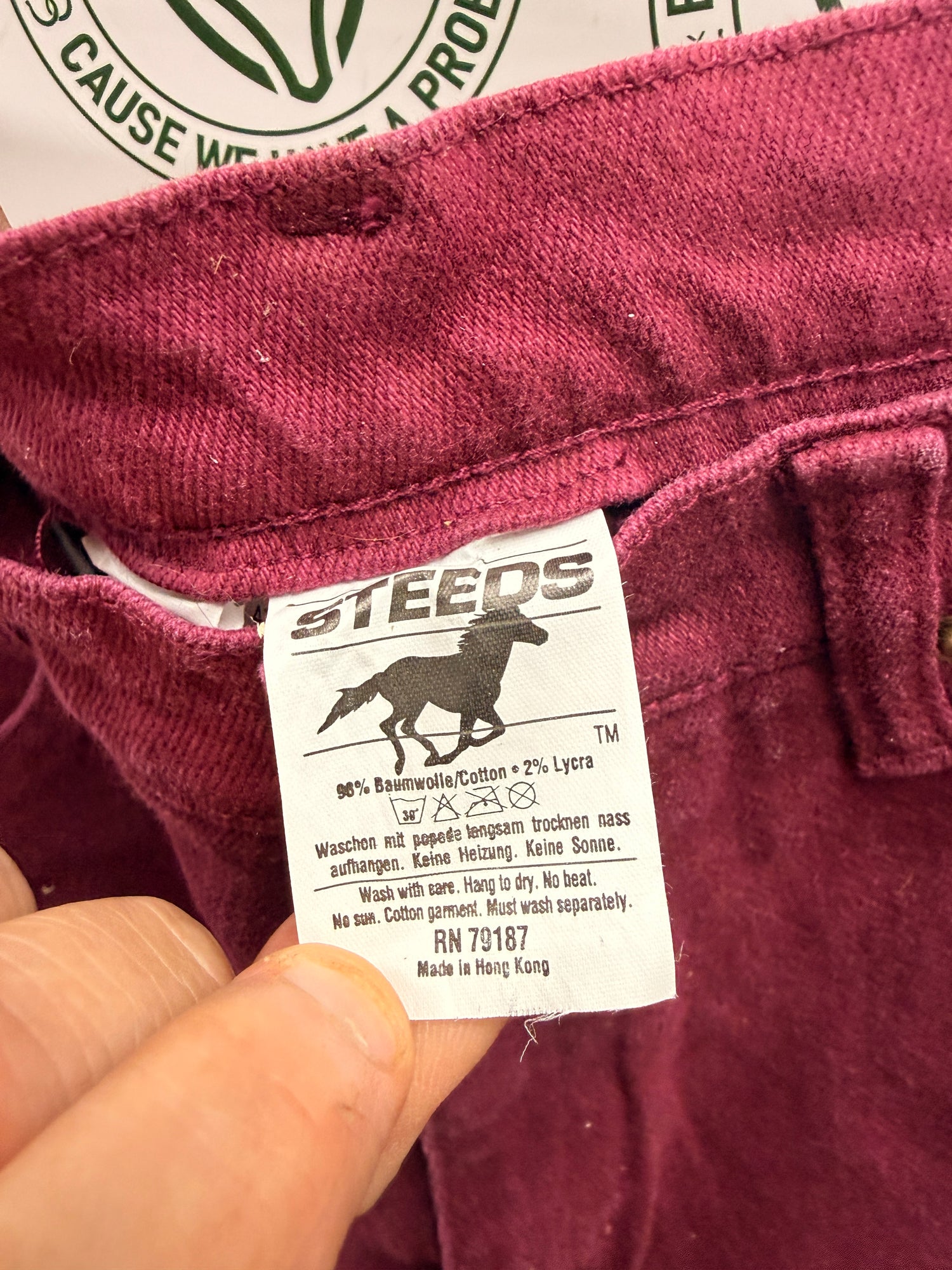 30" Wine Jean Breech by Steed