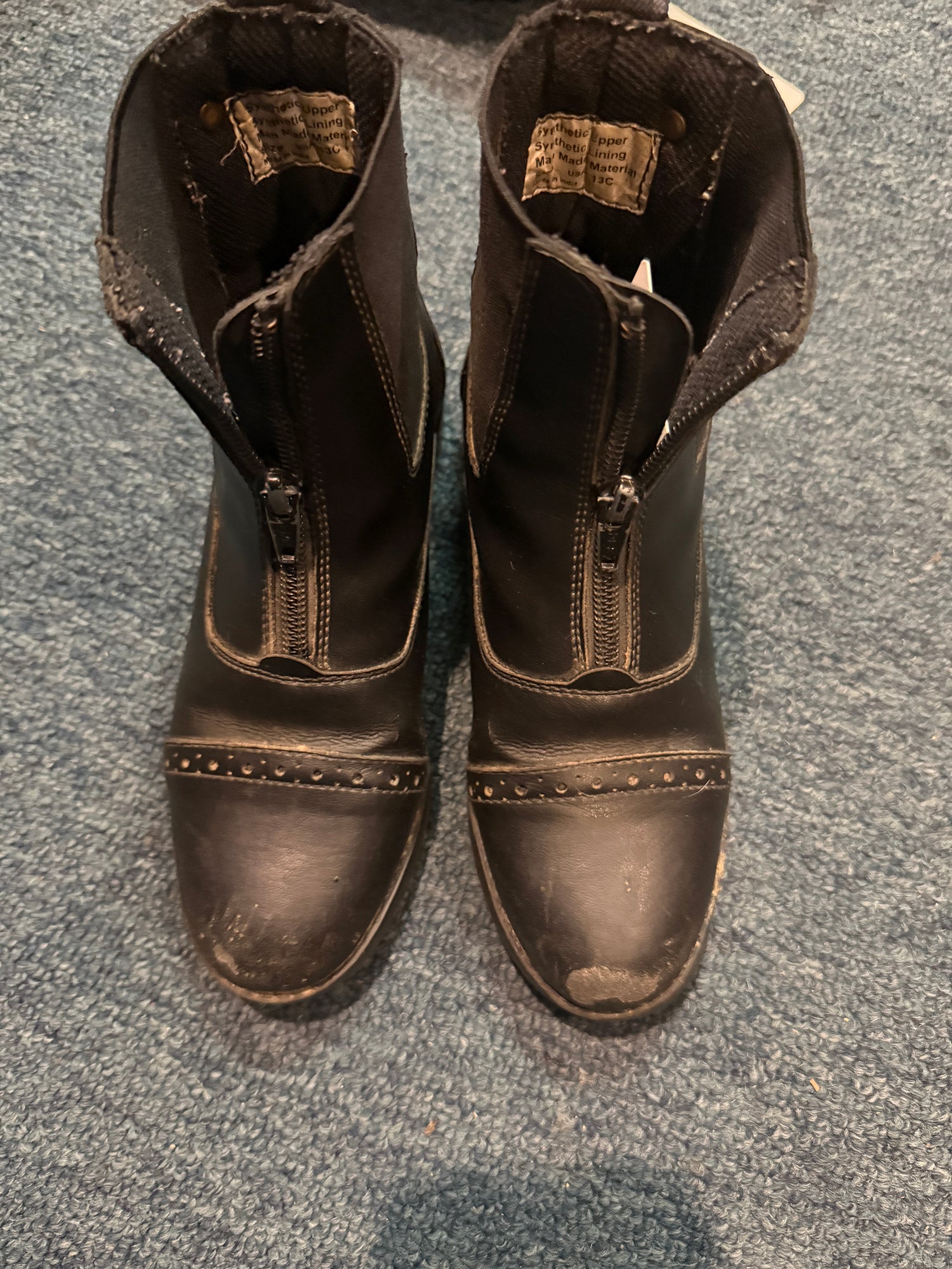 13c Youth Black Paddock Boots