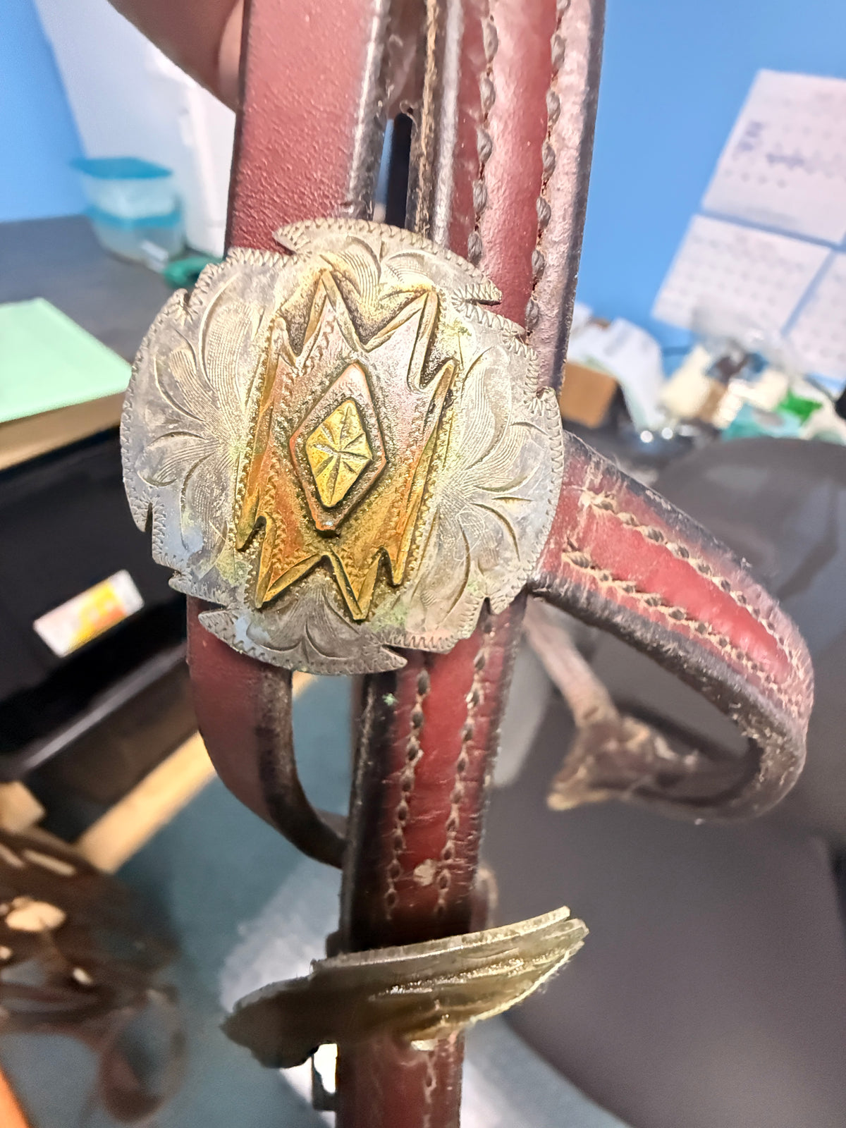Western Headstall with silver fancy