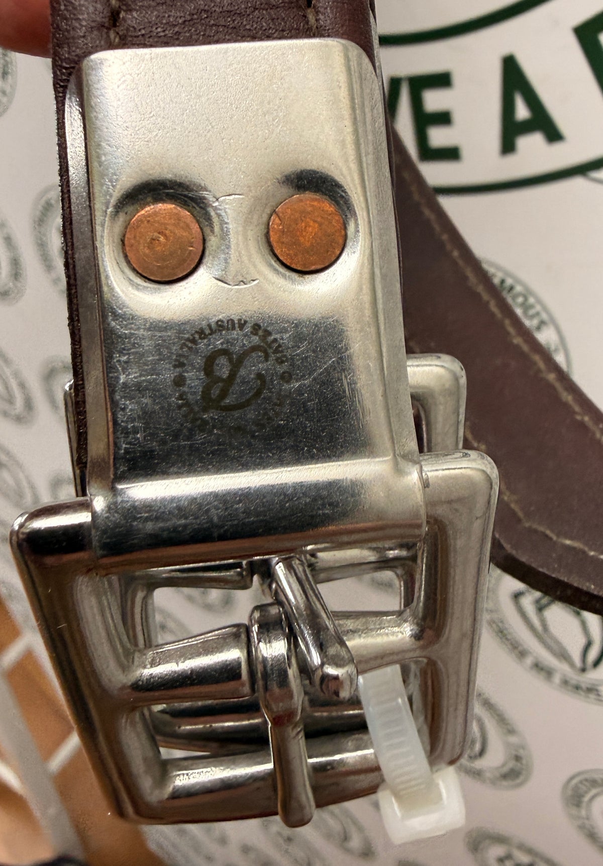 48" Bates Lined Leathers Havana brown