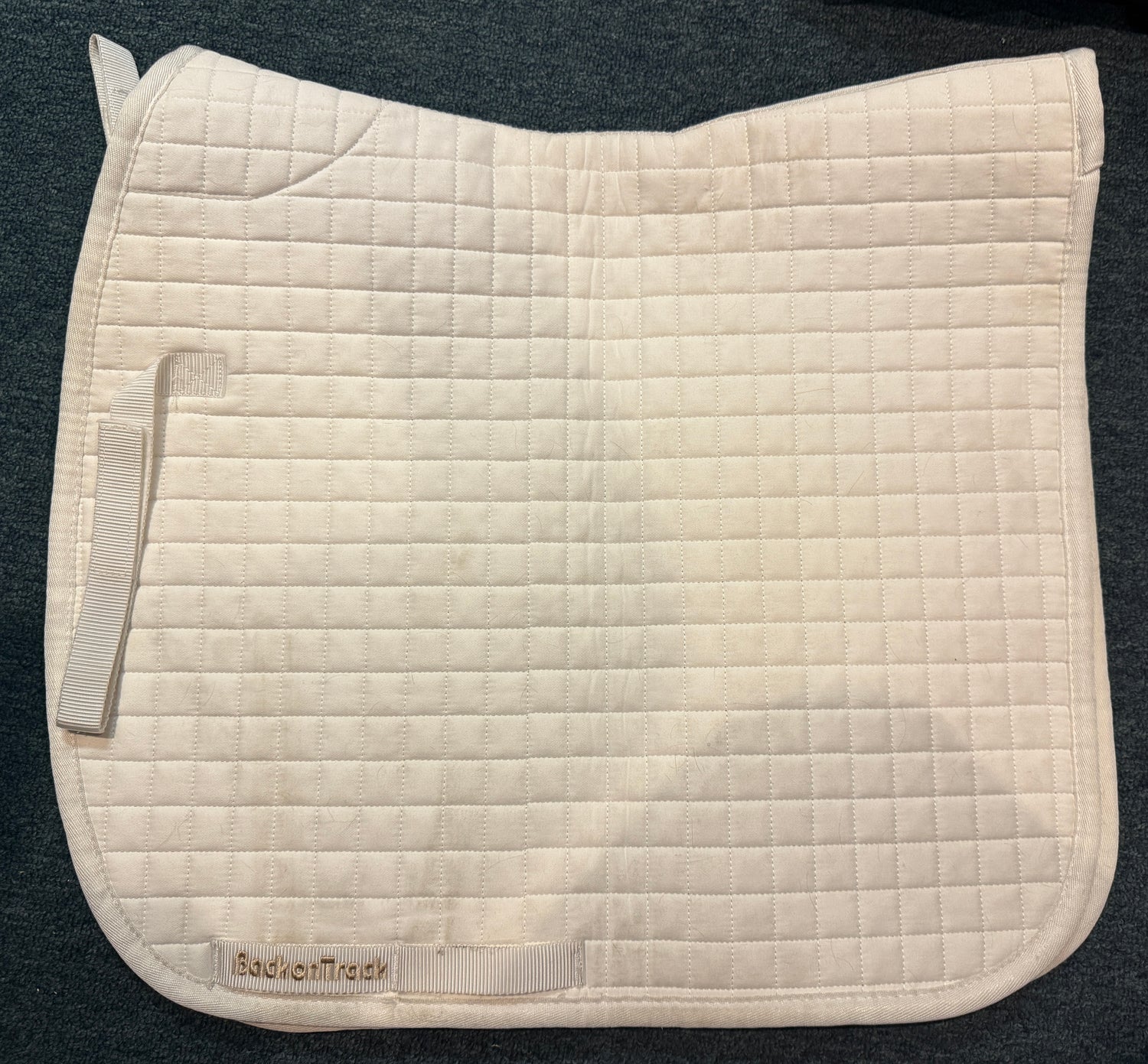 White Dressage Back on Track saddle Pad