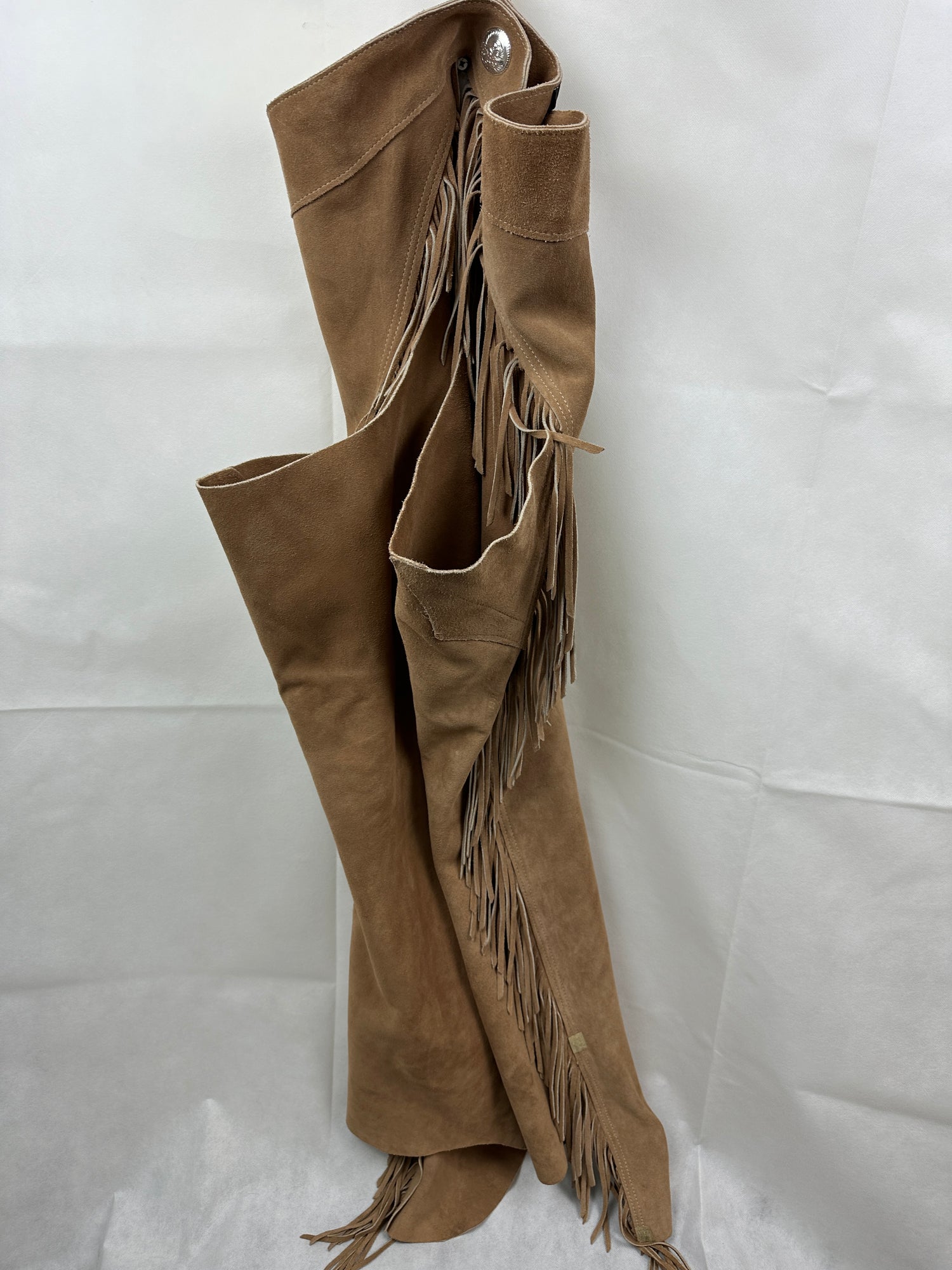 Western Show Chaps in Tan Size 32 - 36