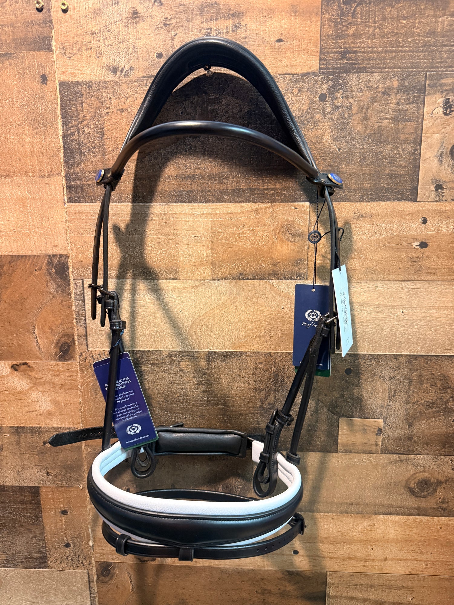 PS of Sweden Dressage Full GP Blk, Blk, White Bridle
