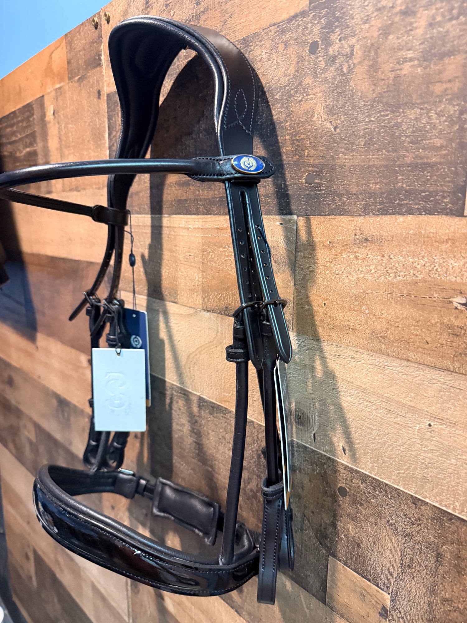 PS of Sweden Cob Passage Lacquered Double Dressage Bridle