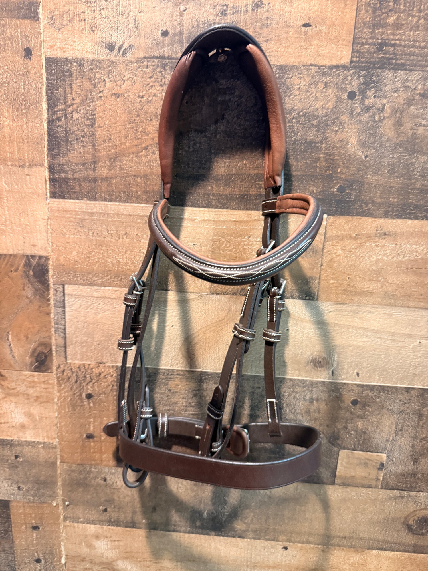 PS of Sweden Wellington Brown Hunt Bridle Flat Noseband