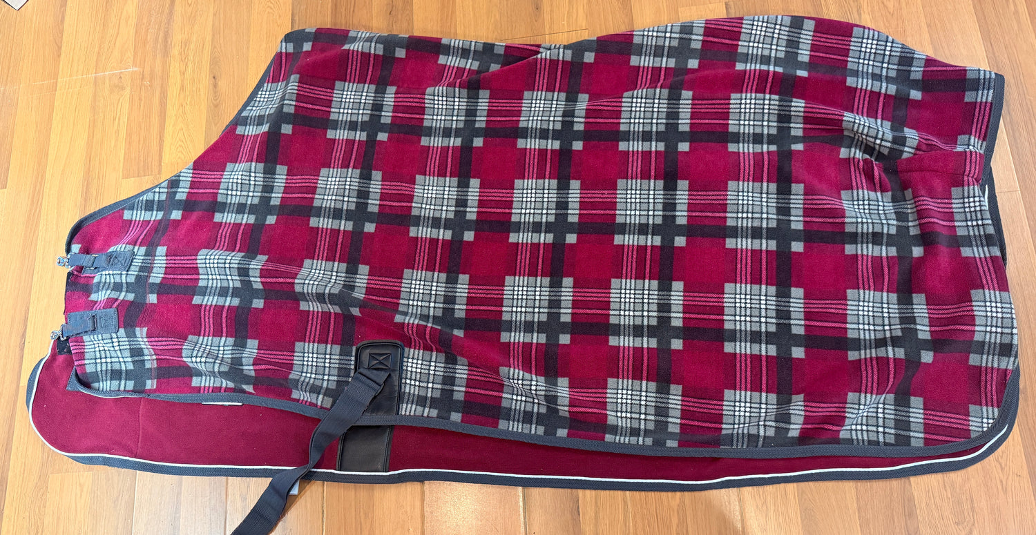 75" Smartpak Polar Fleece Cooler Purple and plaid