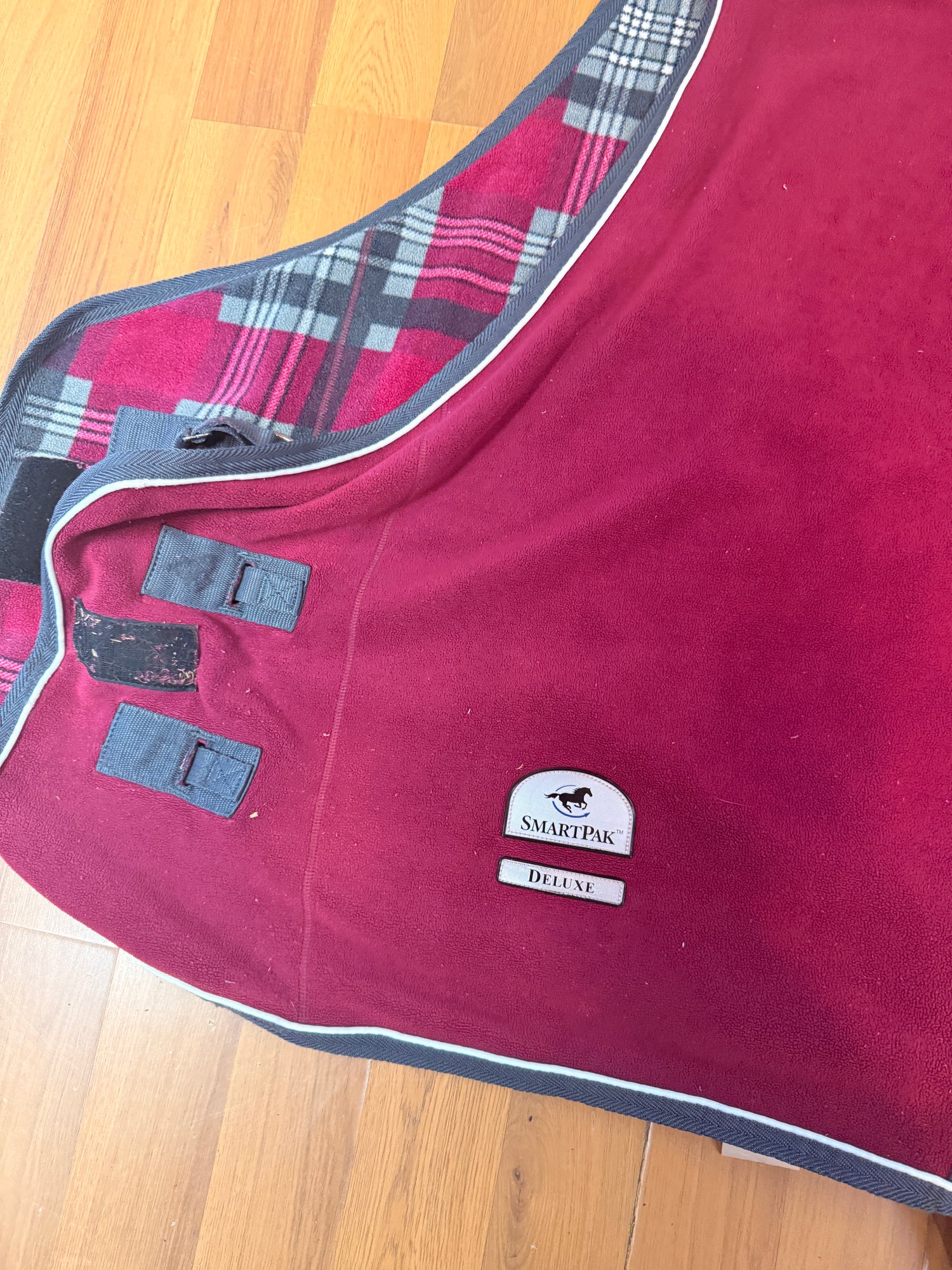 75" Smartpak Polar Fleece Cooler Purple and plaid
