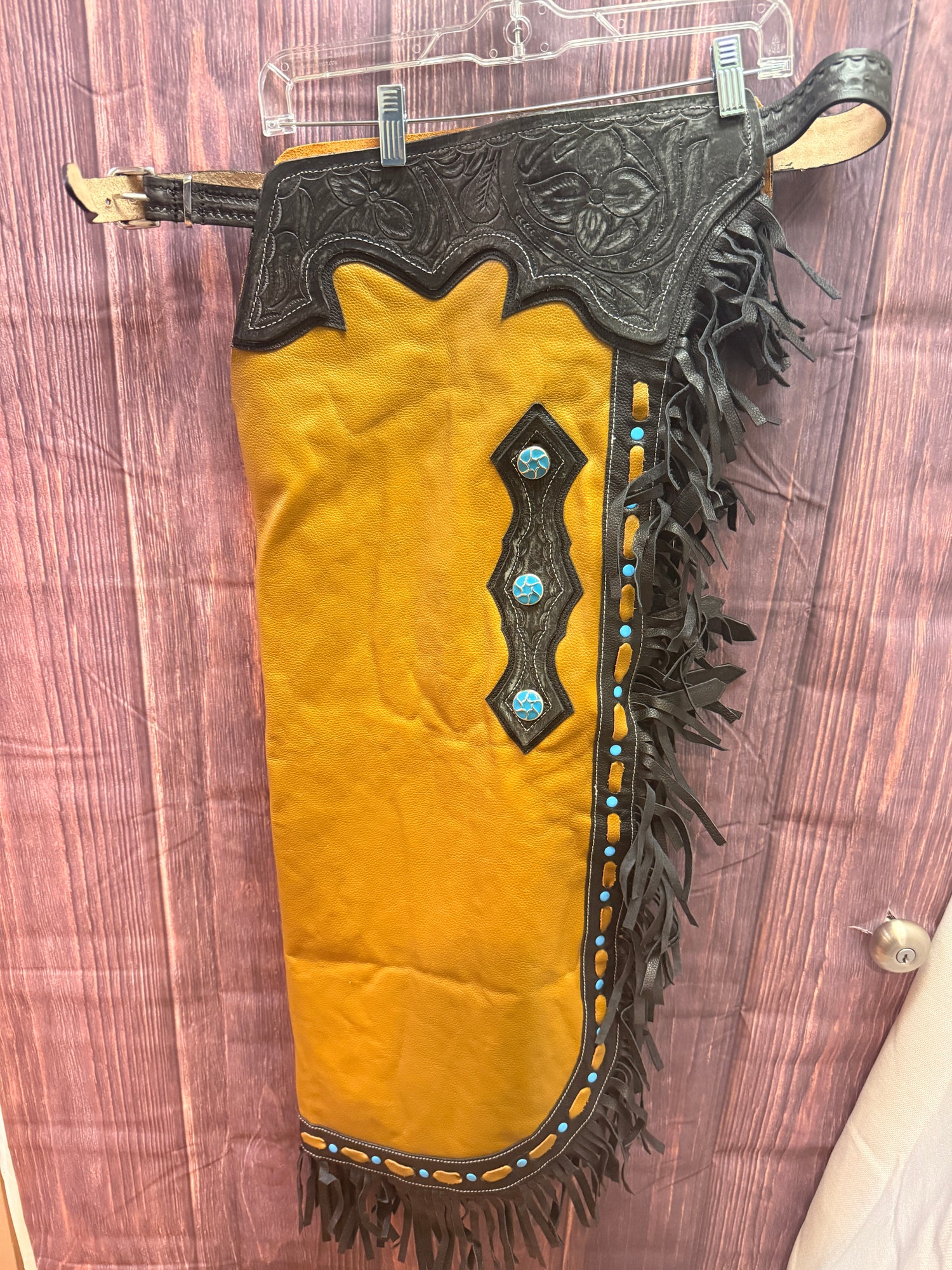 42" chinks Tan, Brown and Turquoise