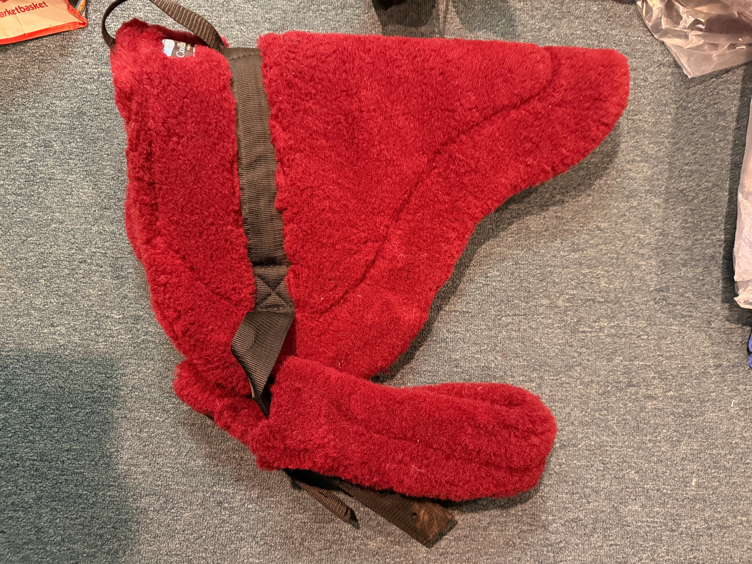 Bareback pad Coolback maroon Orthopedic Fleece