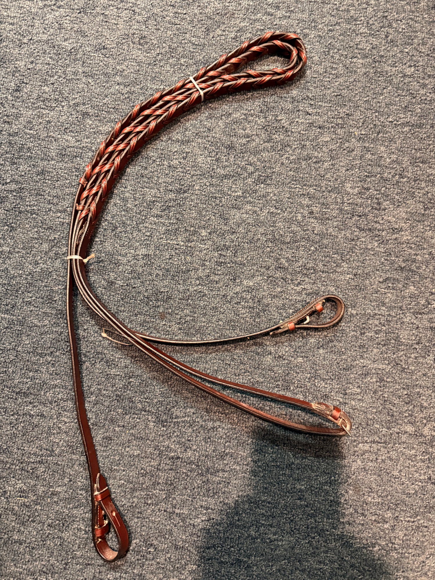 Med Brown Braided Reins