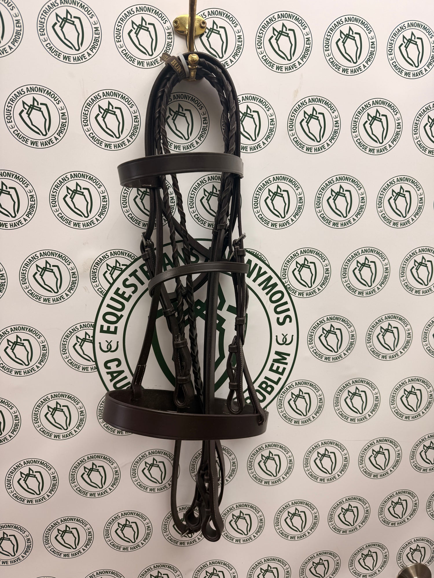 Huntley Hunt Bridle Full Horse size Havana brown