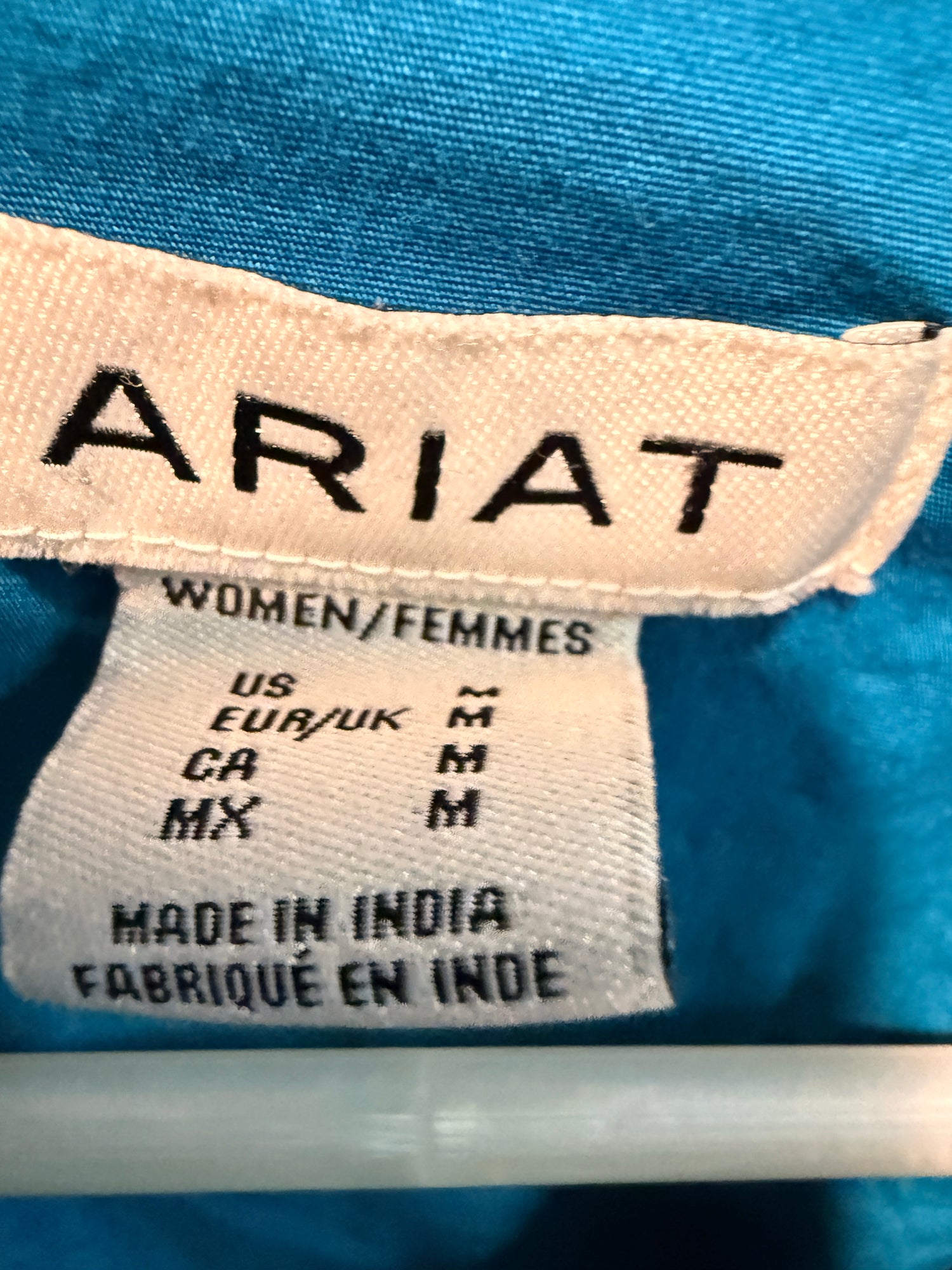 M Women's Ariat Teal shirt