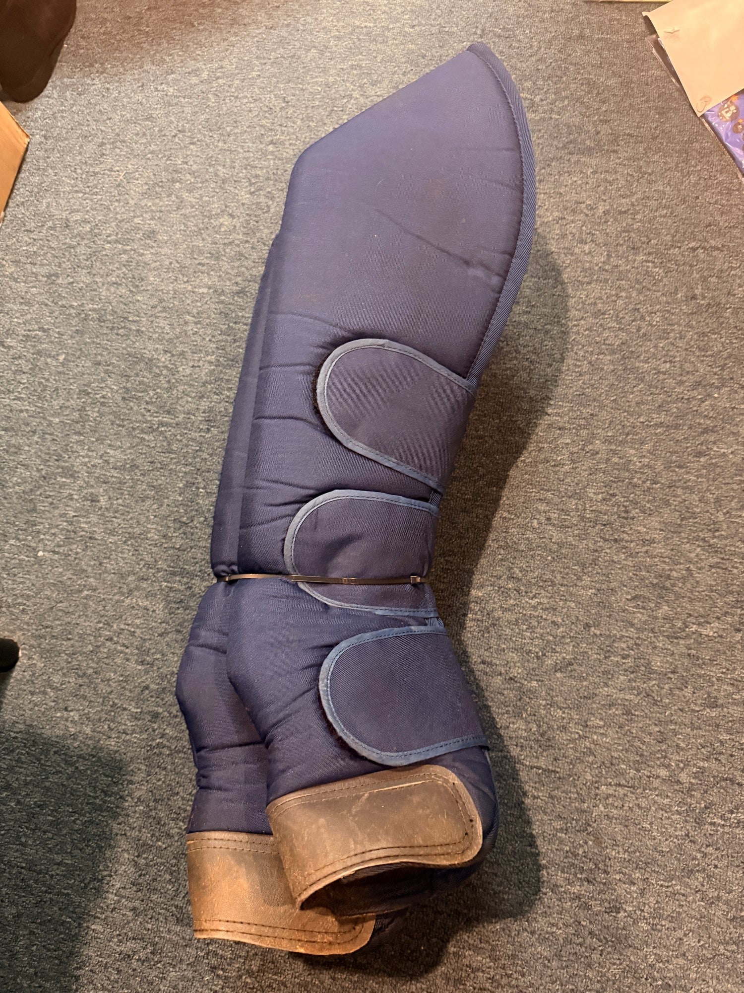 set of 4 Dover Shipping Boots Navy Horse size