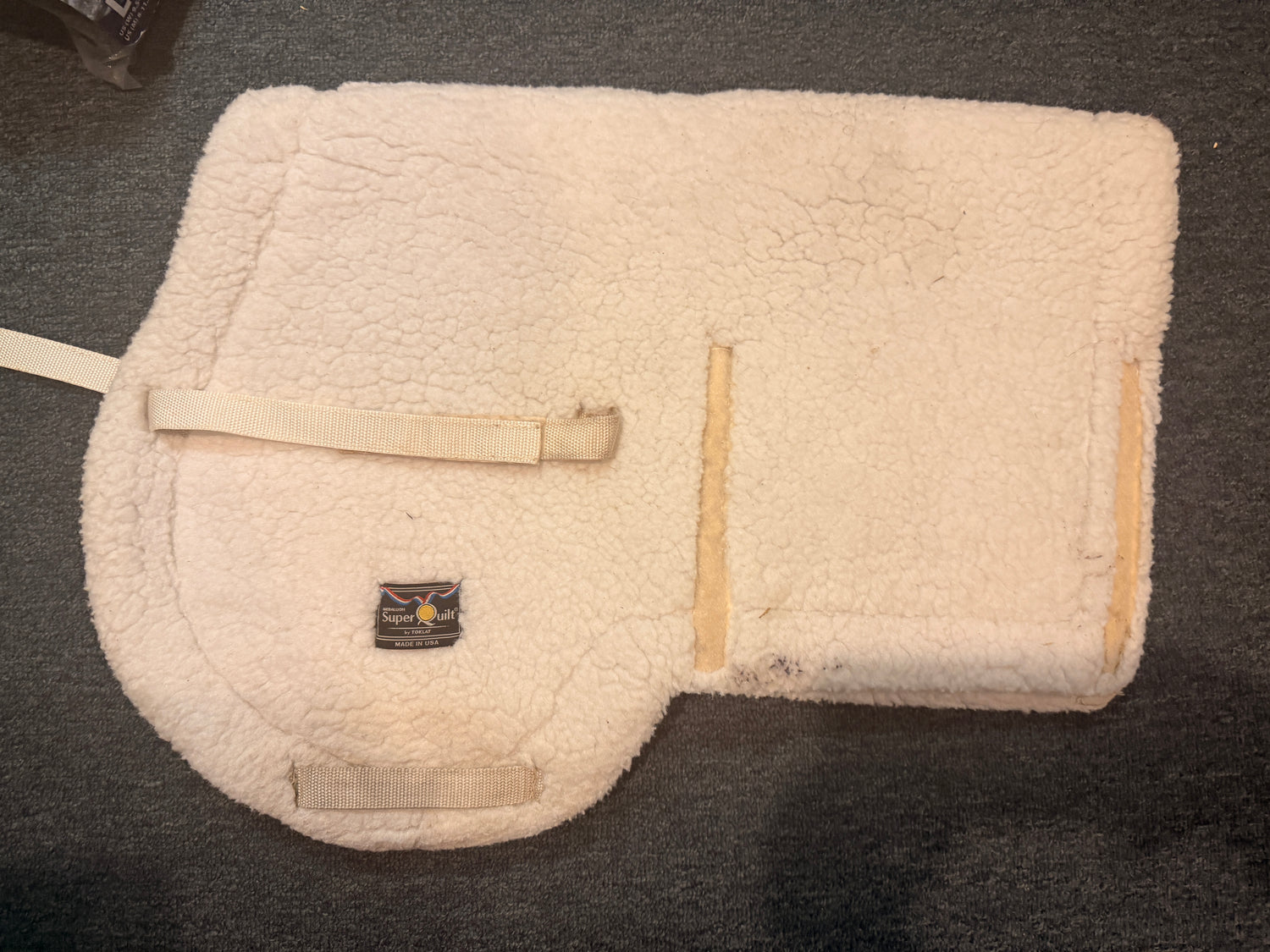 Fleece English Saddle pad w space for number card