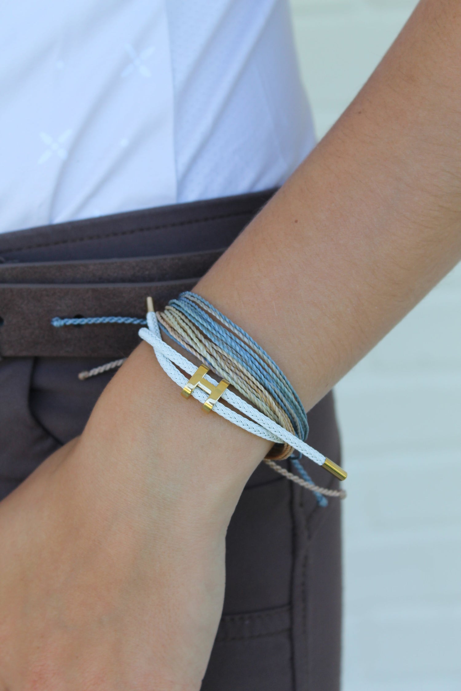 White H Bracelet