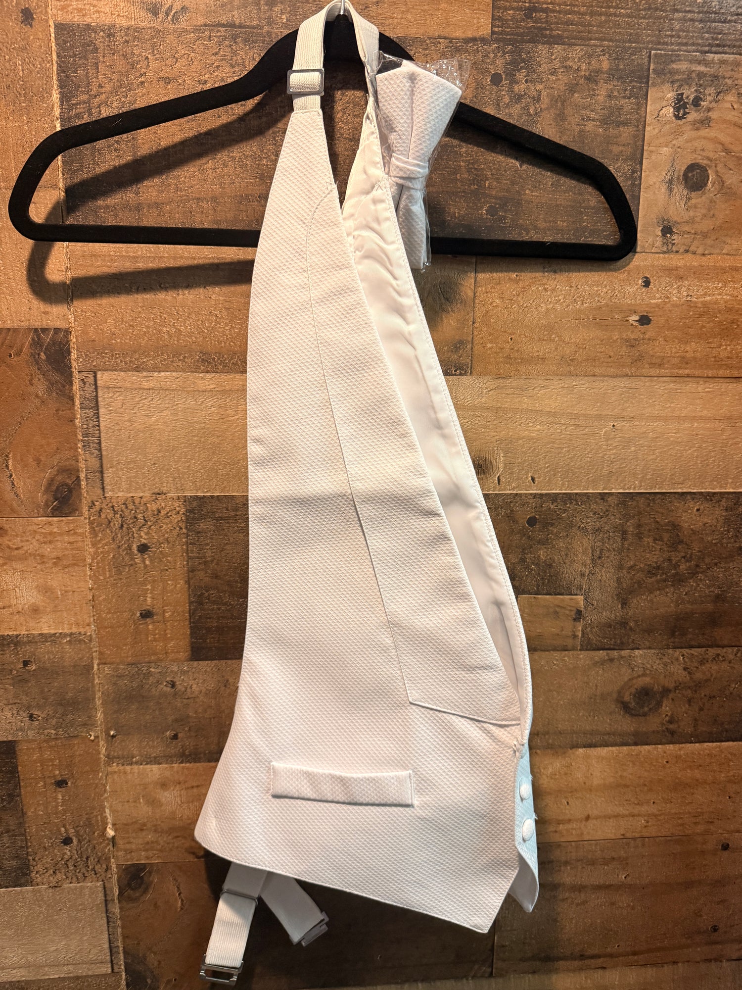 men's formal vest white with bow tie Master formal setup