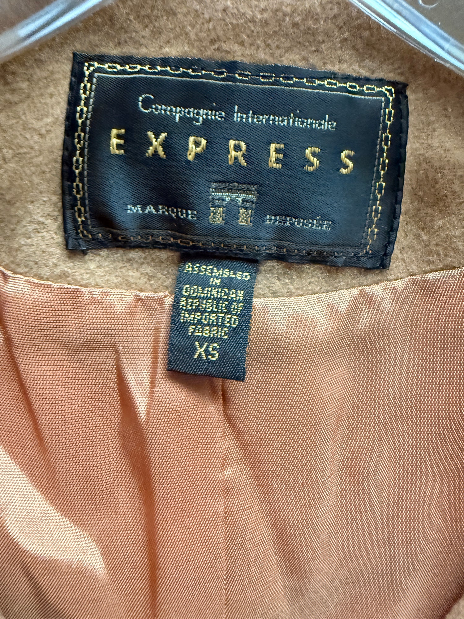 XS Women's Express Tan wool Vest
