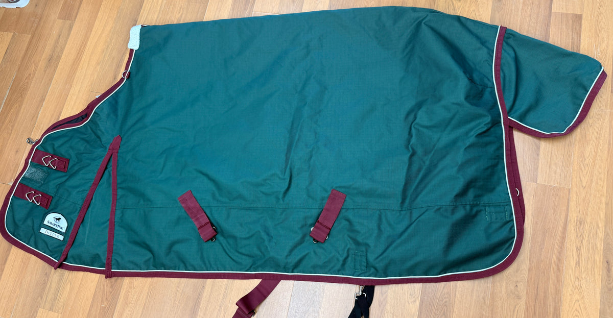 69" Smartpak Deluxe standard Turn out Med Weight Green Maroon edge
