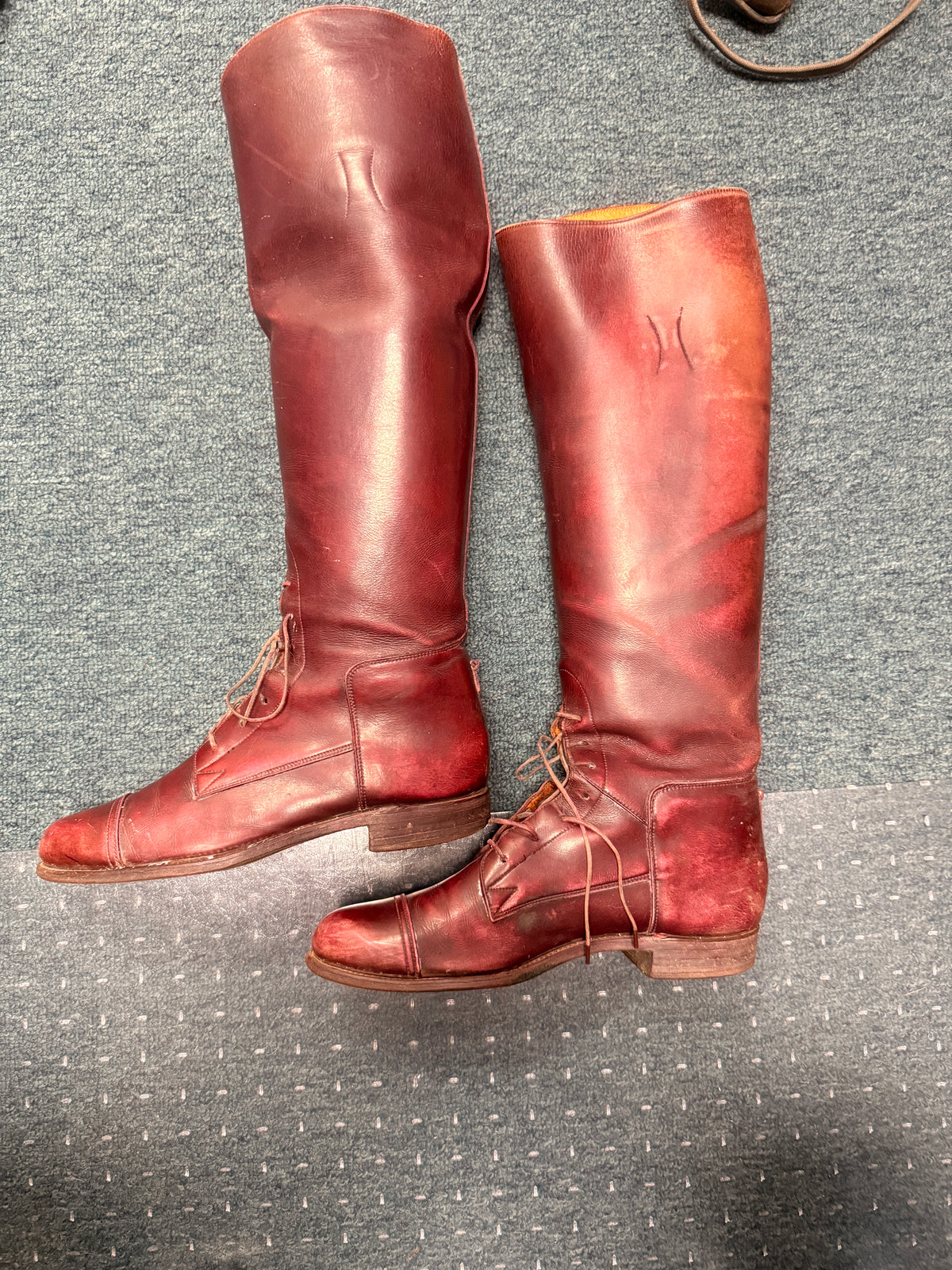 8 - 8.5 Women's Cordovan Red Dehner's Omaha Fox Hunting boots