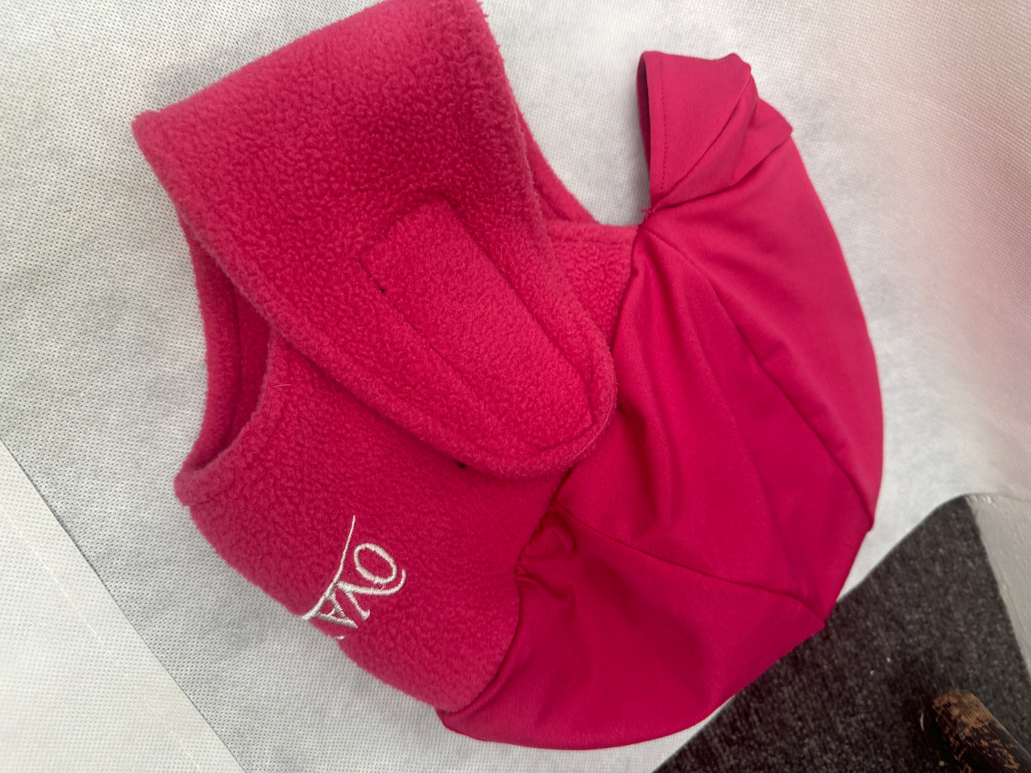 Pink Ovation winter helmet cover