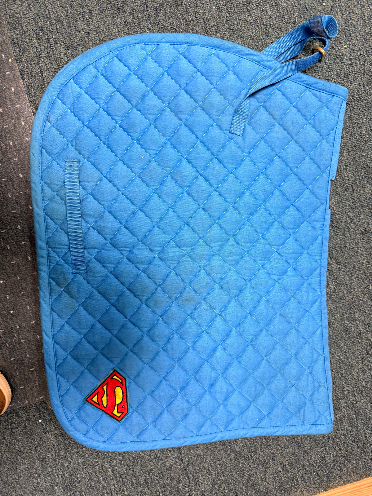 Blue All Purpose Superman logo Saddle pad