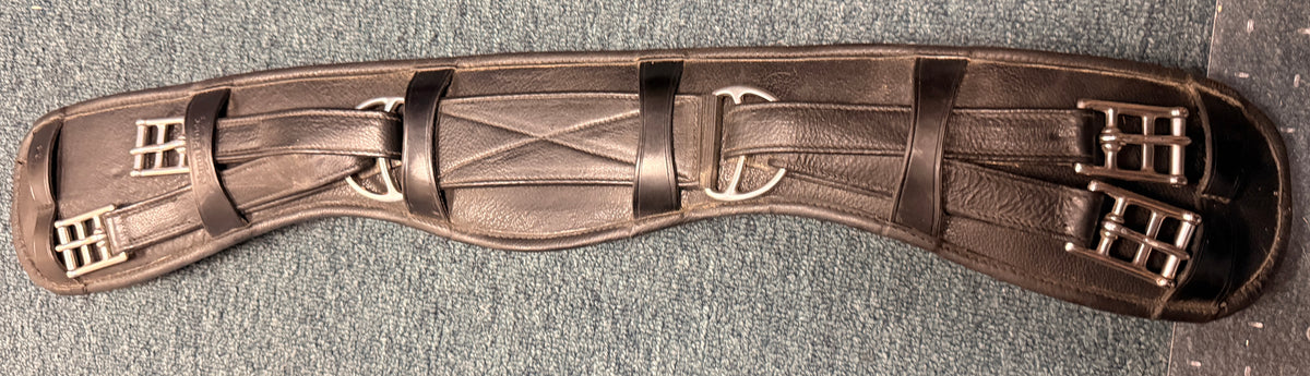 24" Black Leather Nunn Finer Dressage Girth